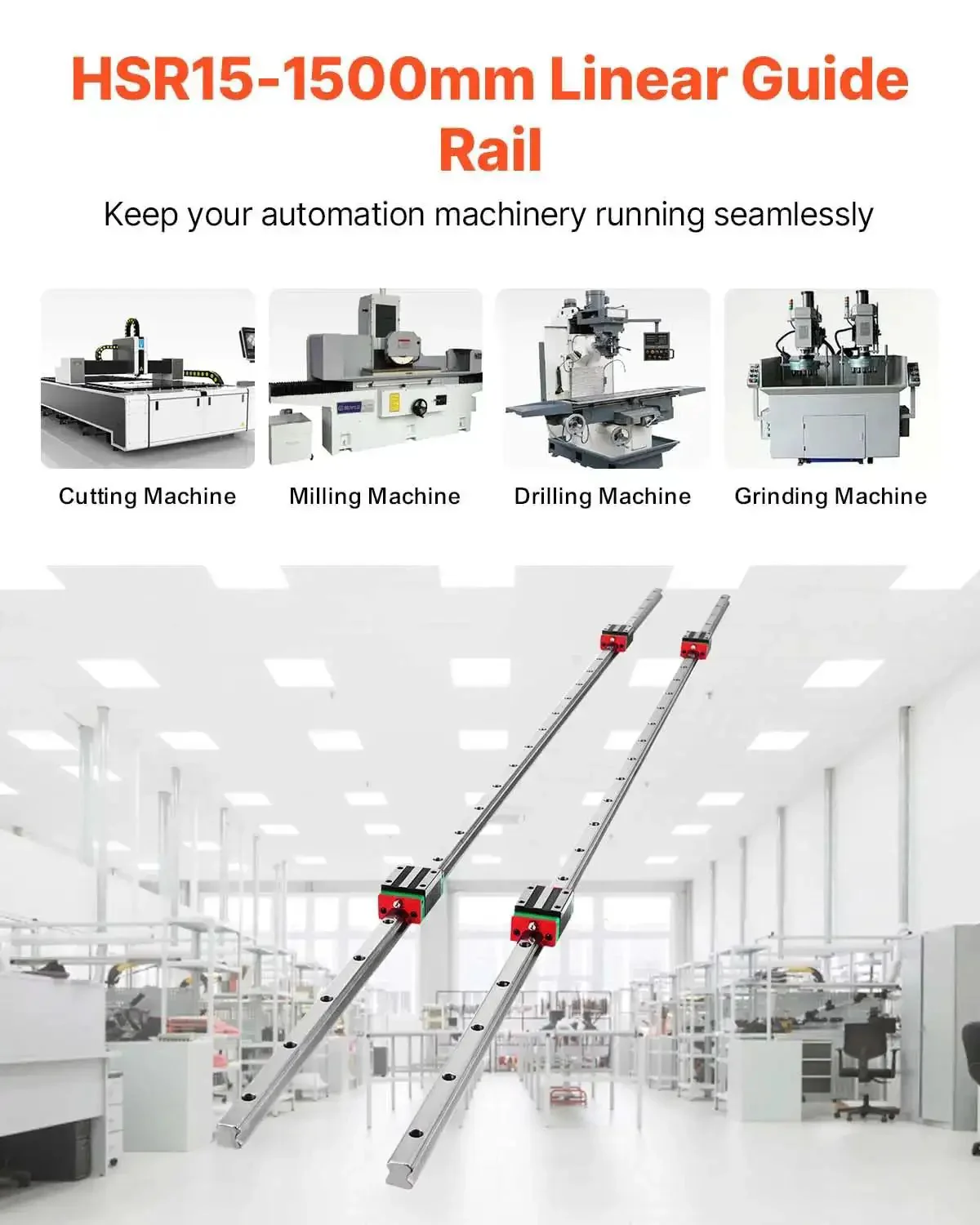 Pro Grade Linear Guide Rail Kit 2x HSR15 1500mm Rails With 4 Pillow Block Bearings For CNC Routers Grinding Machines And Industrial Equipment Plug And Play Ready To Install - Image 12