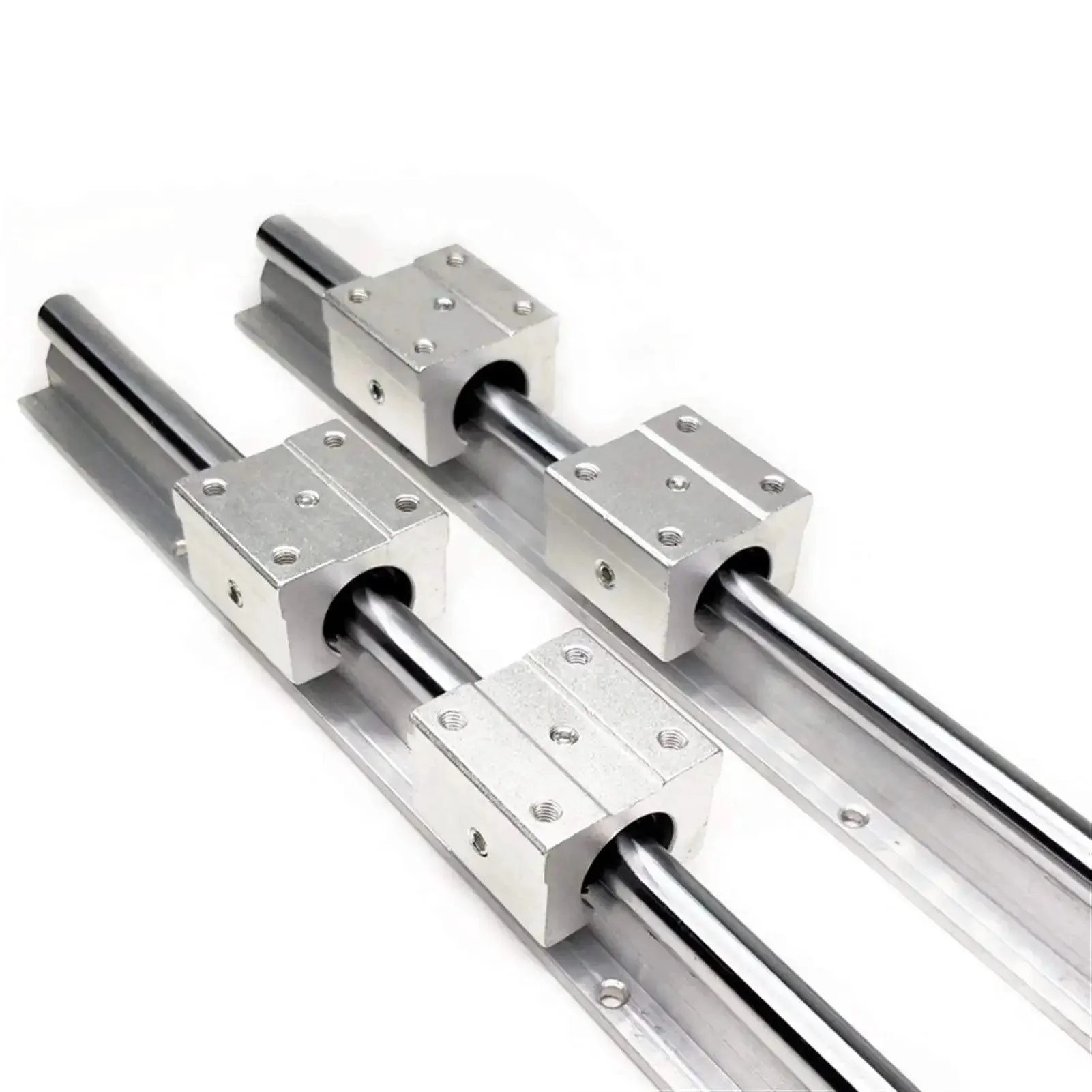 Pro Grade Linear Guide Rail Kit SBR20 SBR16 SBR12 With Two Rails And Four SBR20UU SBR16UU SB12UU Bearing Blocks For CNC Machines 1200mm Bundle High Precision Smooth Linear Motion For DIY CNC Router And Milling