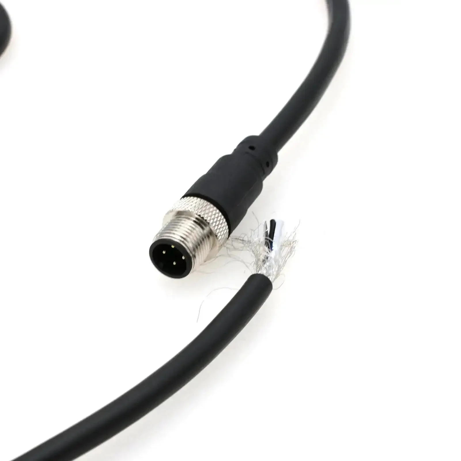 Pro Grade M12 Four Pin Male Sensor Connector With Shielded Aviation Cable For Industrial Automation And Sensor Wiring Applications In Machinery And Factory Networks 1 Meter Length - Image 5