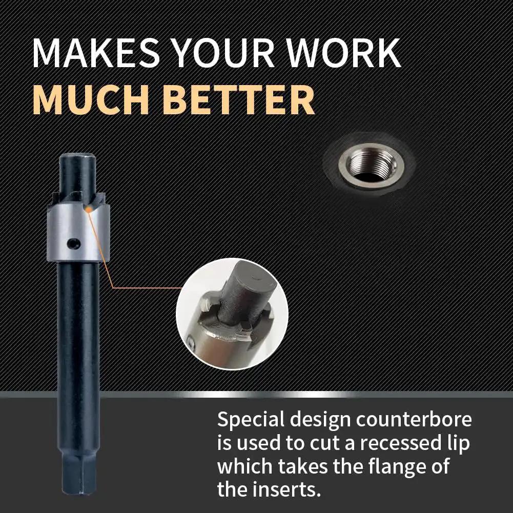 Pro Grade M8x1.0 Thread Repair Kit With Stainless Steel Inserts, HSS Drill, Tap, Counterbore, Installation Driver, 10Pcs M8x1.0x11.7Mm, Heavy Duty Metal Repair For Damaged Threads, Metric, DIYers Love It And Easy To Use - Image 7