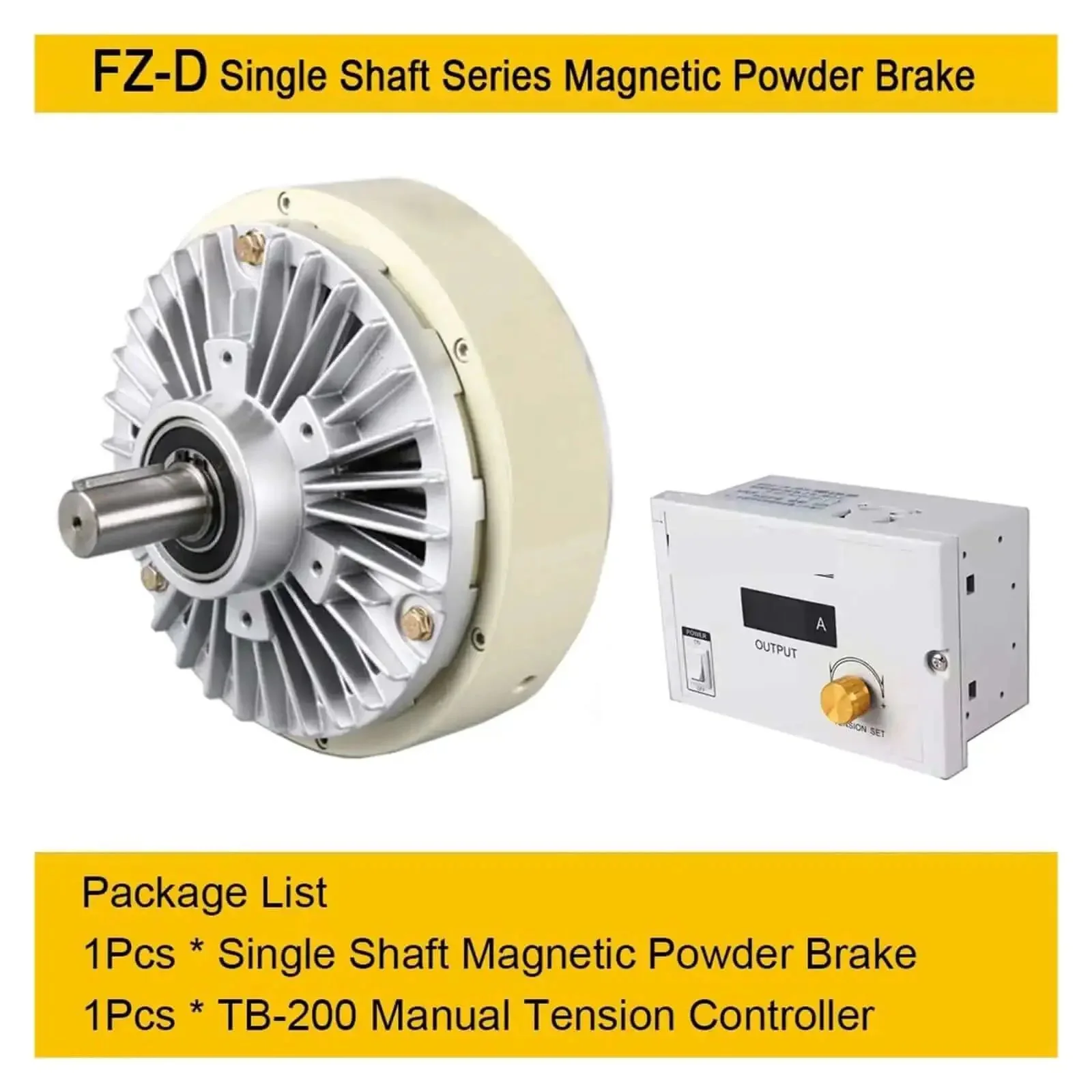 Pro Grade Magnetic Powder Brake Tension Controller Kit For Textile Machines Magnetic Particle Brake DC 24V 6Nm To 400Nm Torque Range 1400 RPM Unwind Non Contact Torque Transmission Adjustable Current For Precise Durable Tension Control - Image 5