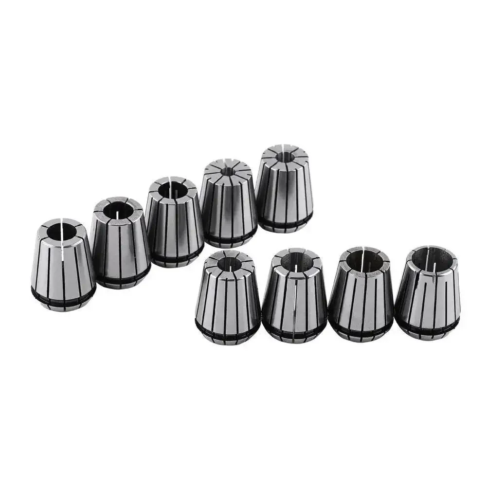 Pro Grade Metric Collet Set 18 Pc With 2 Morse Taper Chuck And 9 Pc Spring Collets CNC Engraving And Milling Lathe Tool Kit Made From 65Mn Spring Steel For Stable High Precision And Easy Fit - Image 2