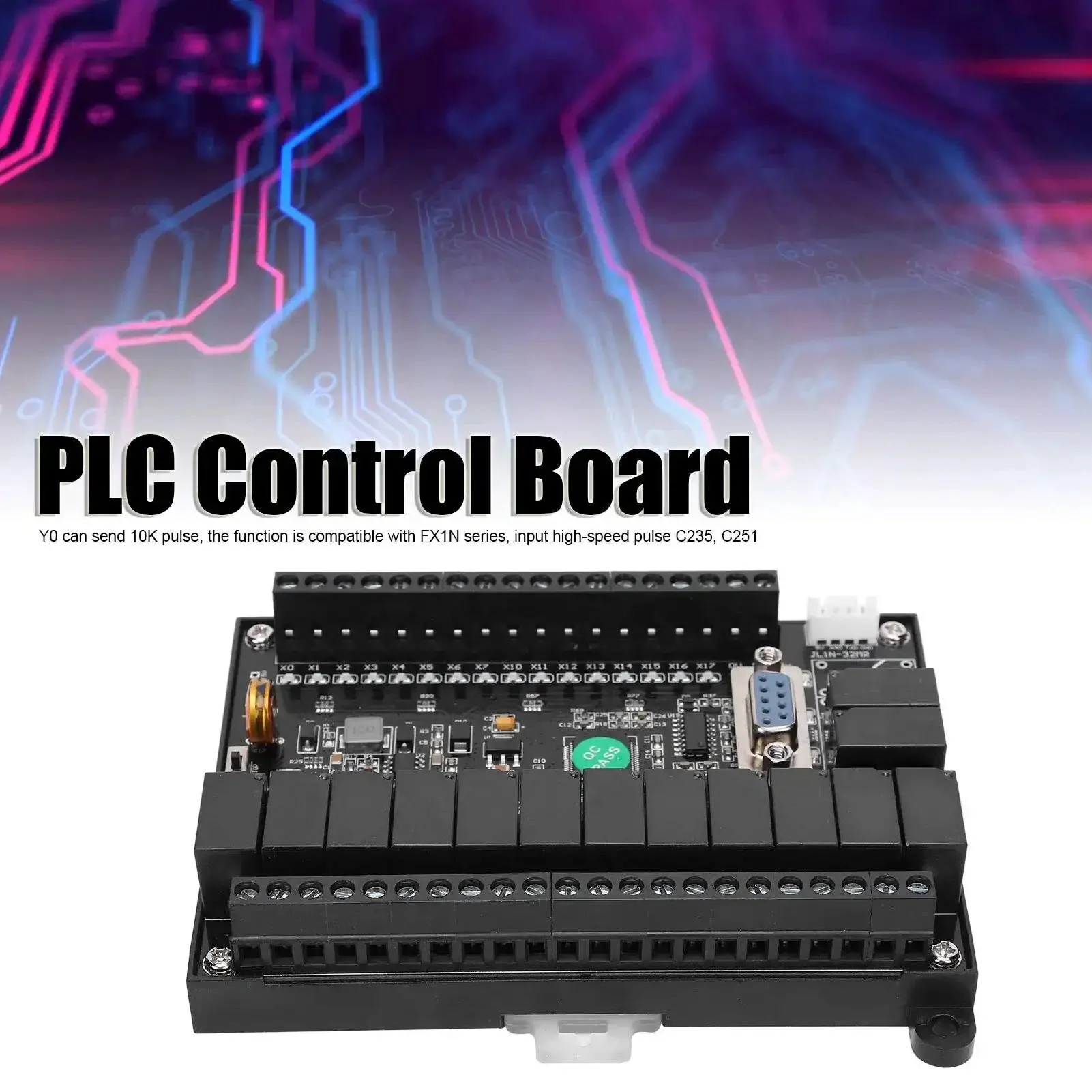 Pro Grade PLC Control Board With Programmable Logic And Delay Relay Module Analog Output For FX1N Series Compatible Industrial Automation Controller Built For Tough Environments Y0 10K Pulse High Speed Input C235 C251 Anti Interference Design DC 10 28V - Image 9