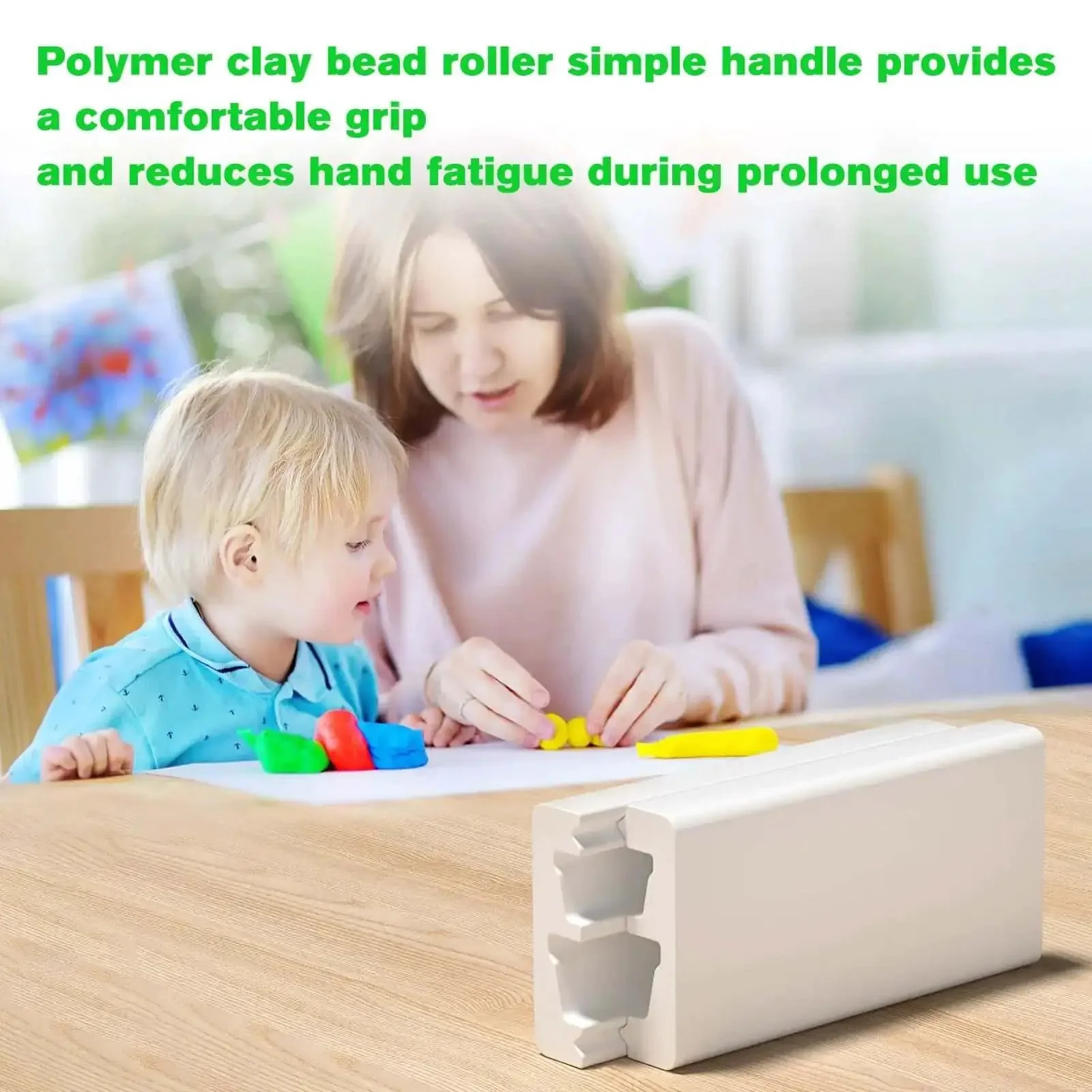Pro Grade Polymer Clay Bead Roller Can Type Hand Roller For 10mm And 13mm Beads Clay Texture Tool For Earrings And Jewelry Making Easy Roll Tool For Polymer Clay Crafting DIY Bead Making Smooth Rolling - Image 2