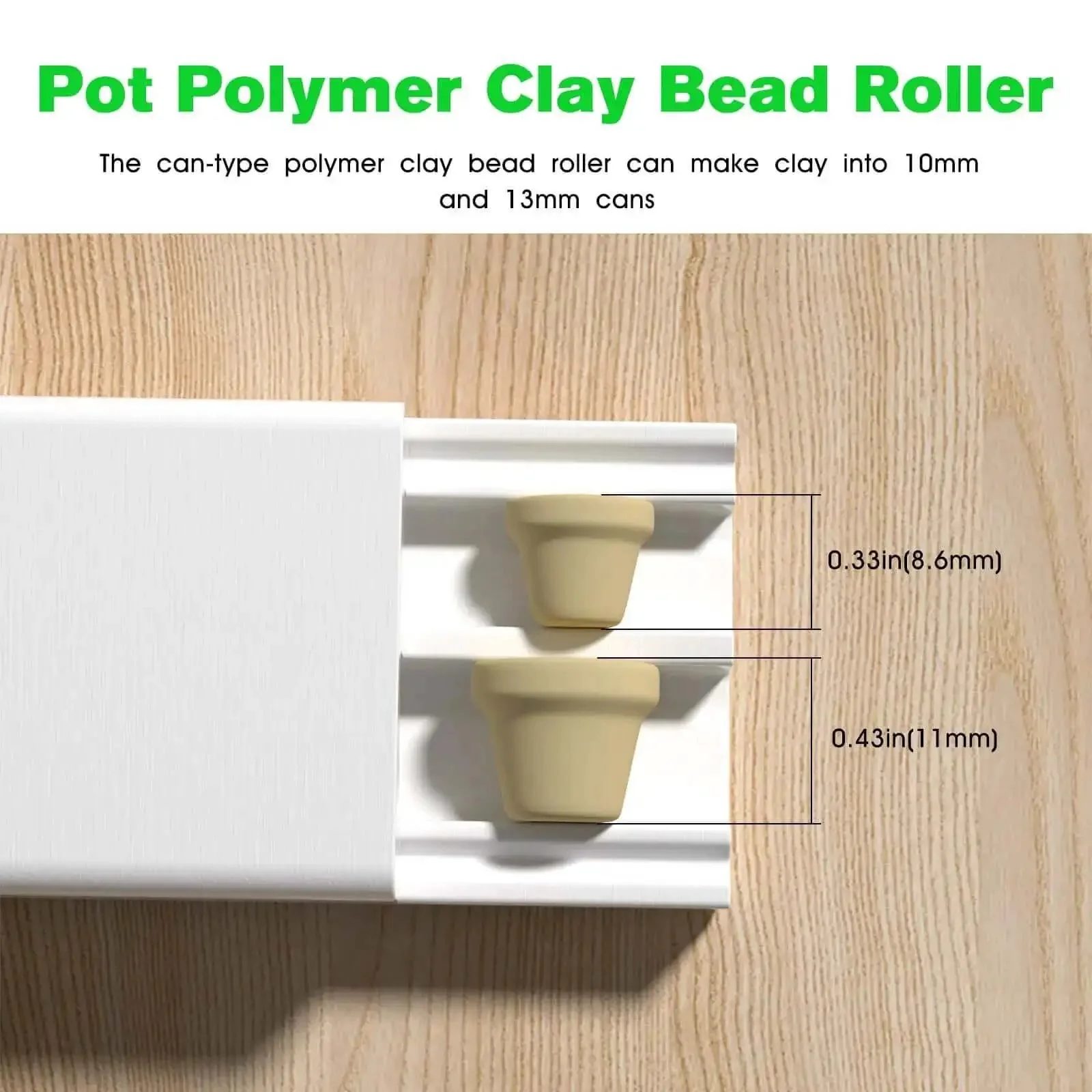 Pro Grade Polymer Clay Bead Roller Can Type Hand Roller For 10mm And 13mm Beads Clay Texture Tool For Earrings And Jewelry Making Easy Roll Tool For Polymer Clay Crafting DIY Bead Making Smooth Rolling - Image 6