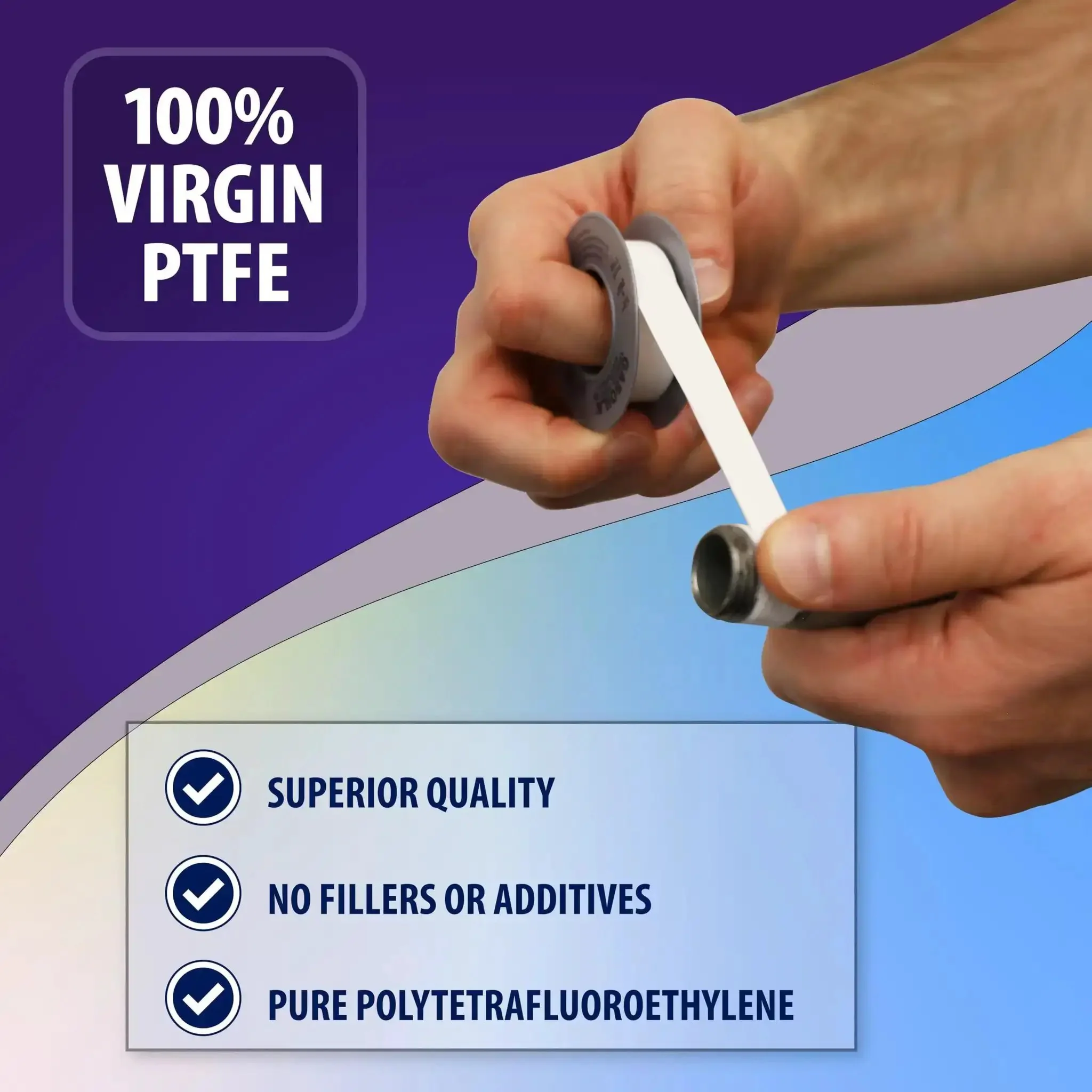 Pro Grade PTFE Thread Seal Tape For Plumbing And HVAC Applications One Quarter Inch By Two Hundred Sixty Inch Heavy Density Tape Delivers Leak Proof Seals On Gas Lines Water Pipes And Air Compressors Non Toxic - Image 6