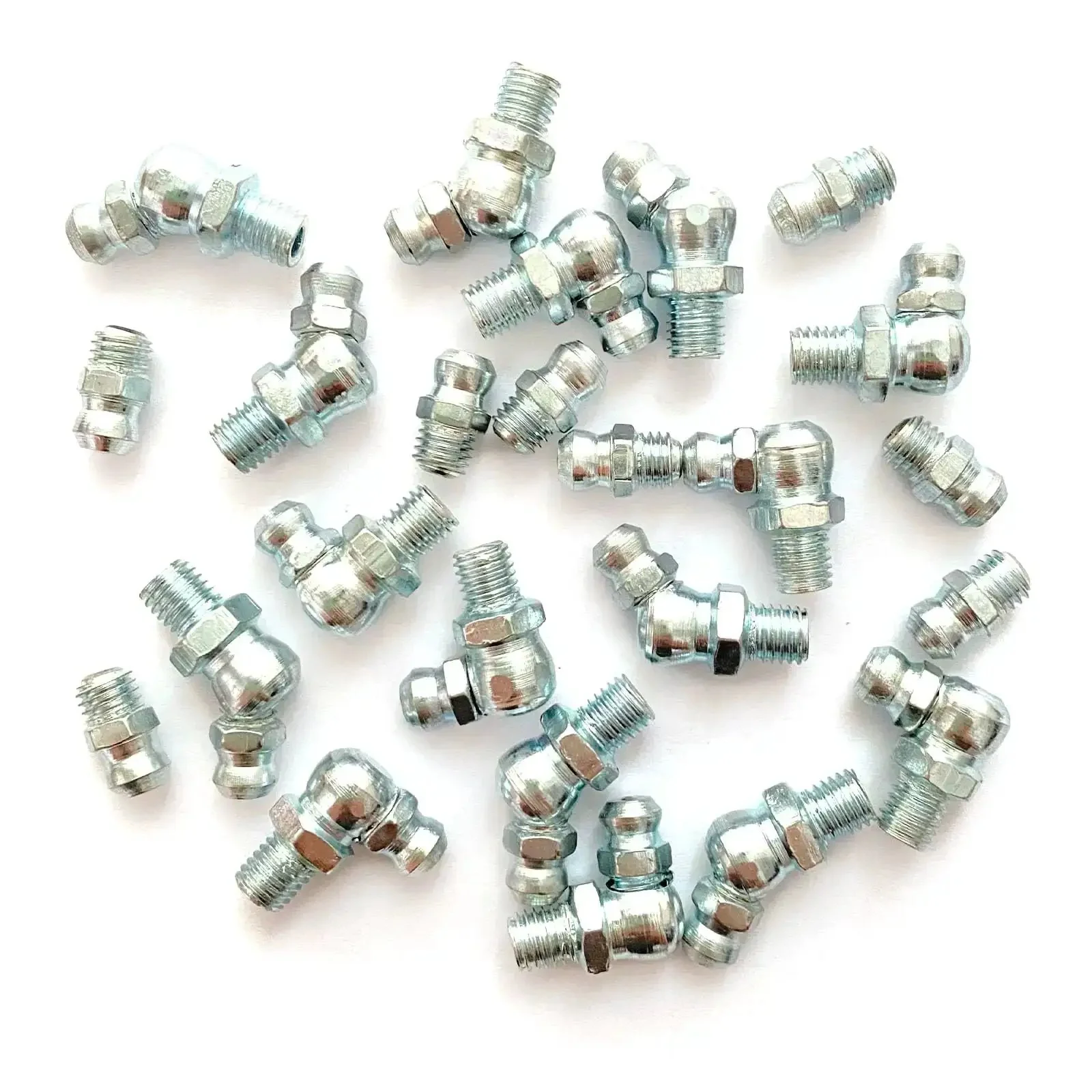 Pro Grade Quarter Inch 28 Thread Grease Fitting Assortment Kit With Straight 45 Degree And 90 Degree Zerk Fittings, Galvanized Steel Lubrication Fittings And Gun Tips For Industrial, Agricultural Machinery, Cars And Ships - Image 3