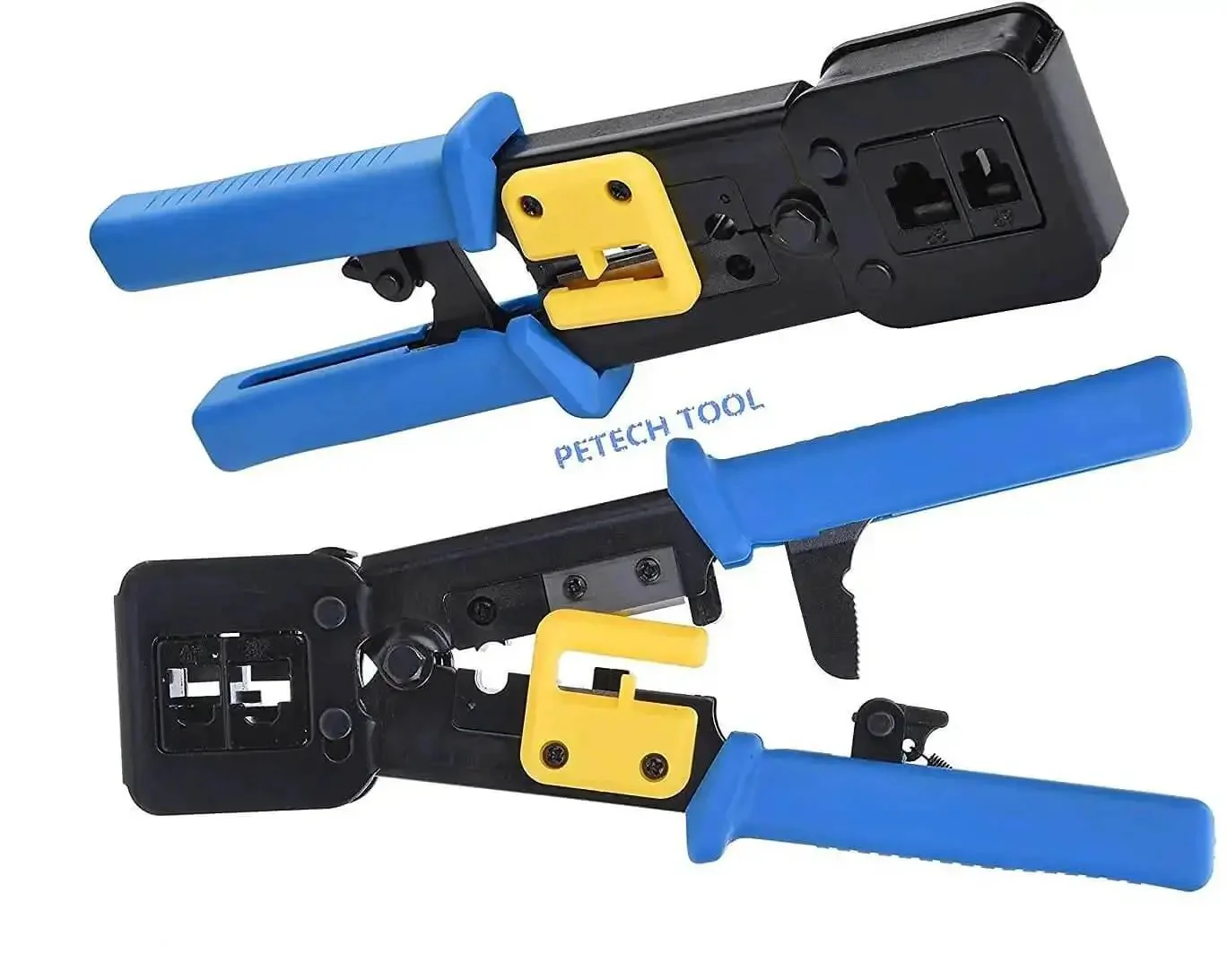 Pro Grade RJ45 Crimp Tool Pass Through Kit With 5 Replacement 8 Pin Blades For Cat5 Cat5e Cat6 Ethernet Cables RJ11 RJ12 End And Regular Pass Through Connectors Cuts Strips And Crimps Twisted Pair Cable Includes 1 Tool And 5 Blades - Image 8
