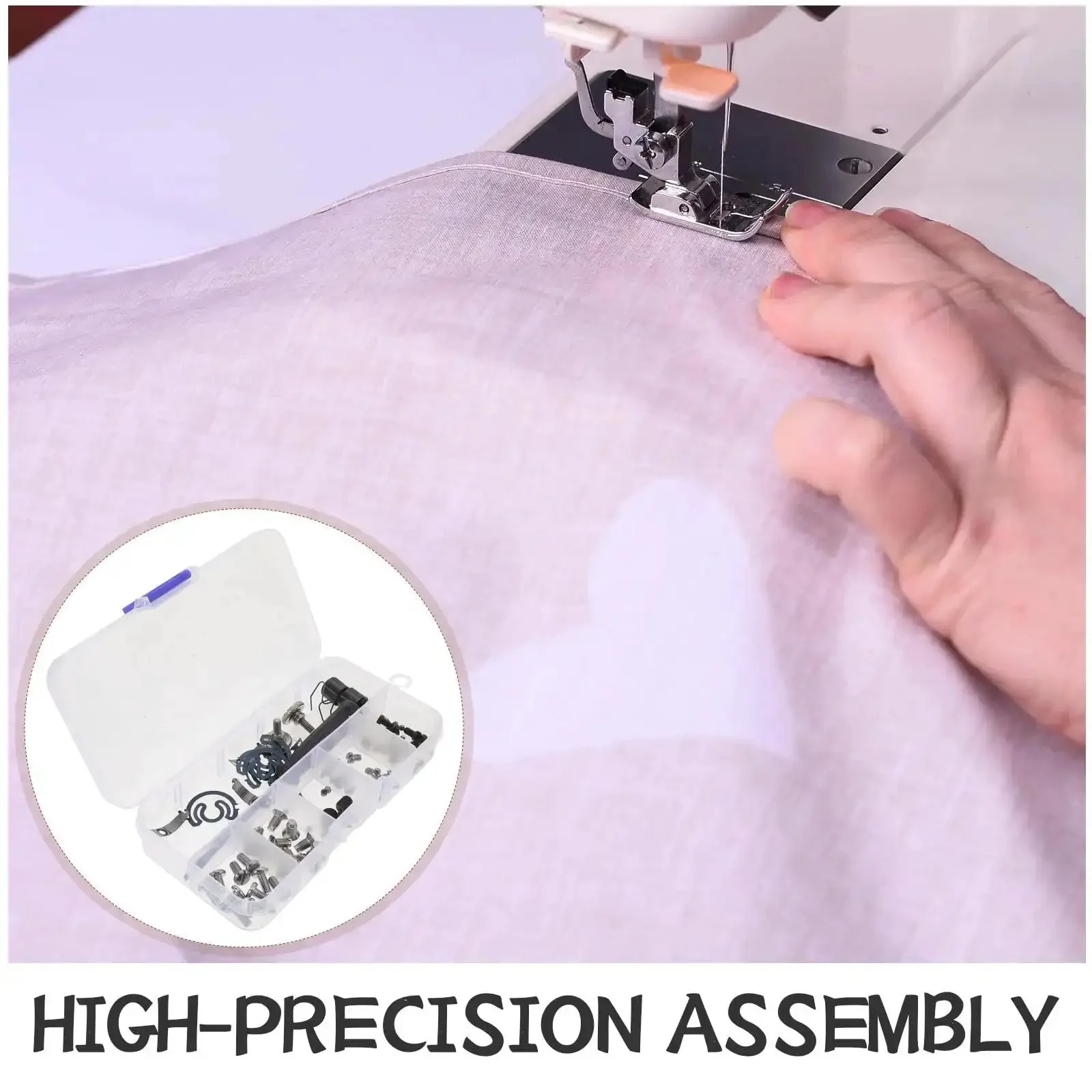 Pro Grade Sewing Machine Replacement Screw Kit With Spring Set For Industrial Flat Machines Heavy Duty Metal Fasteners Precision Screws And Bobbin Case Spring Easy Replacement For Maintenance Or Repairs - Image 3