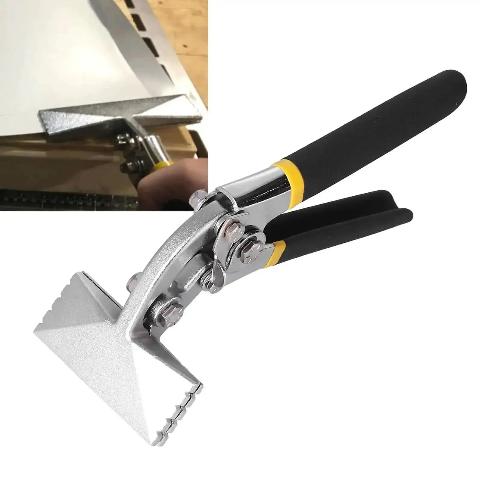 Pro Grade Sheet Metal Bender And Hand Seamer Pliers For Bending Seaming And Flattening Metal, Alloy Steel Build, 80mm Bent Type Pliers, Durable DIY And Professional Metalworking Tool - Image 7