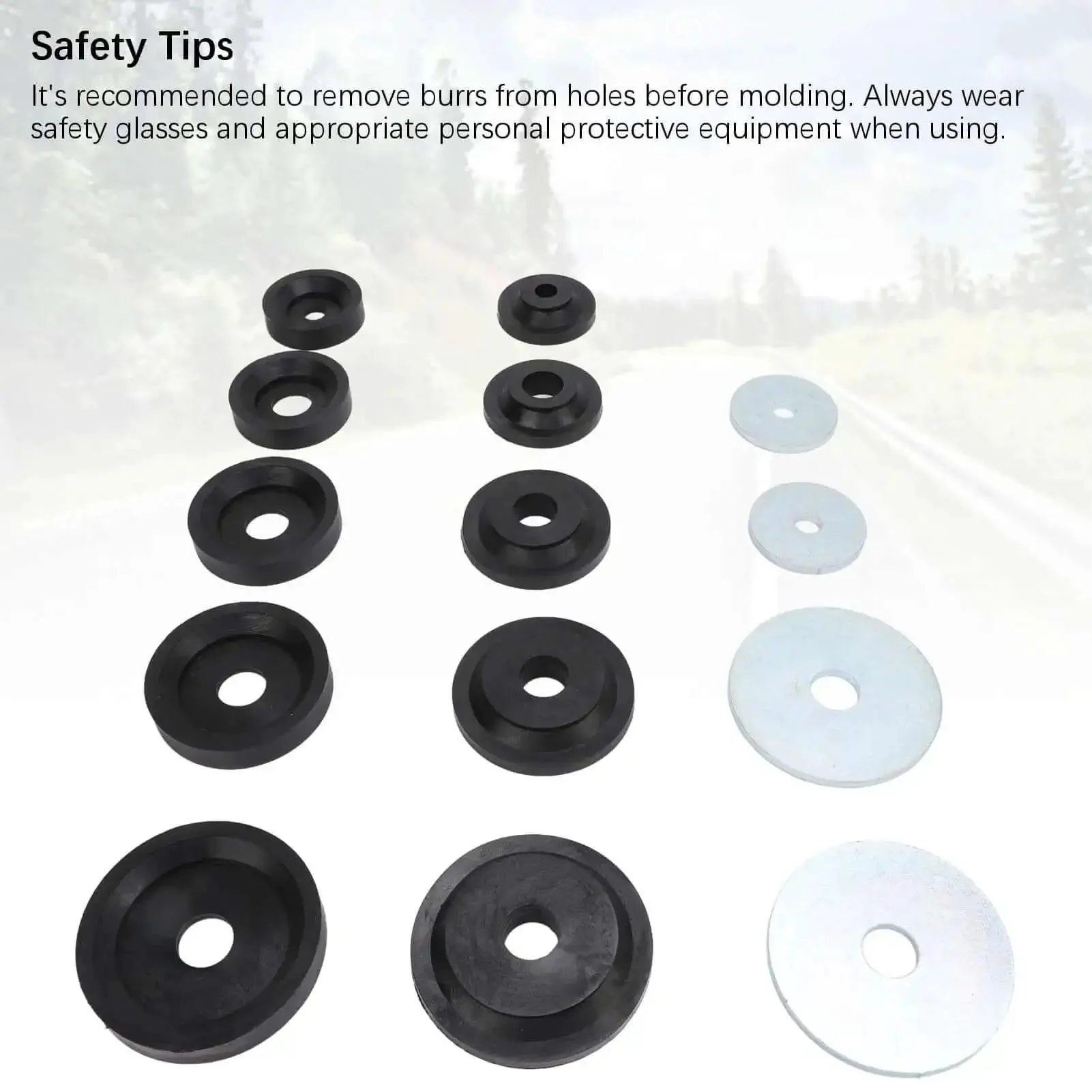 Pro Grade Sheet Metal Dimple Die Set High Strength Carbon Steel Flared Hole Dies With Backing Discs For Harbor Hydraulic Punch Driver Professional Metalworking Tools - Image 8