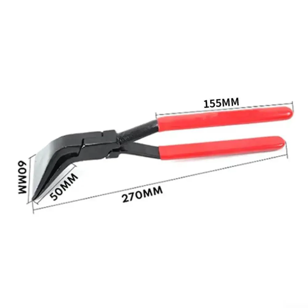 Pro Grade Sheet Metal Folding Pliers With Straight, 45 Degree And 90 Degree Jaws For Tight Automotive Bends, Heavy Duty High Carbon Steel Construction With 30 to 35 Hardness Rating, Non Slip Handles For Precise Sheet Metal Work - Image 3