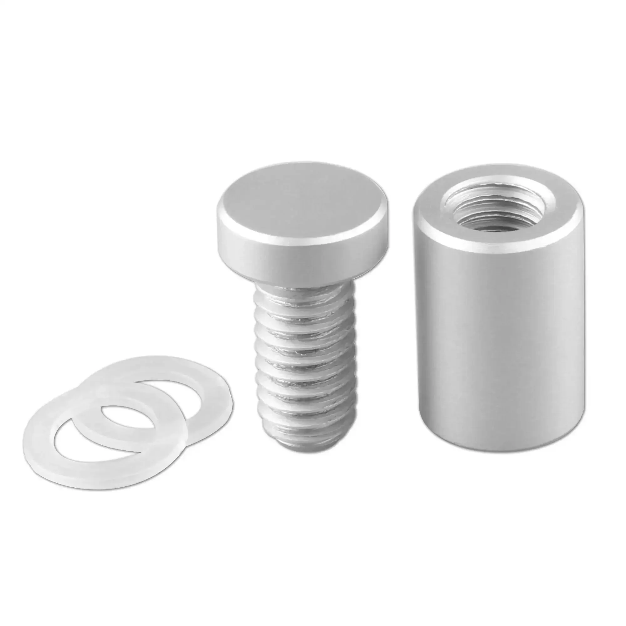 Pro Grade Sign Standoff Kit One Half Inch By Three Quarters Inch Solid Aluminum Mounting Hardware For Glass Panels And Acrylic Panels Pack Of Four For Quick Easy Install On Flat Displays And Signage - Image 4