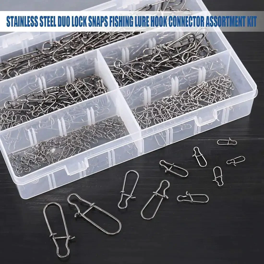 Pro Grade Stainless Steel Duo Lock Snaps With Smooth Swivels And Slide Rings For Fishing Lure Connectors, Tough Freshwater And Saltwater Gear, Assortment Kit, 40 To 220 Lb Test - Image 6