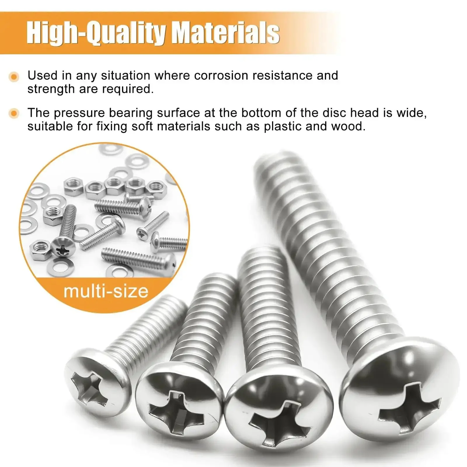 Pro Grade Stainless Steel Machine Screws Nuts And Bolts Kit 408 Piece Set Built For DIYers And Pro Projects With Sizes 6 32 8 32 10 24 And Metric M3 M4 M5 Phillips Pan Head And Cross Slotted Round Head Fasteners - Image 3