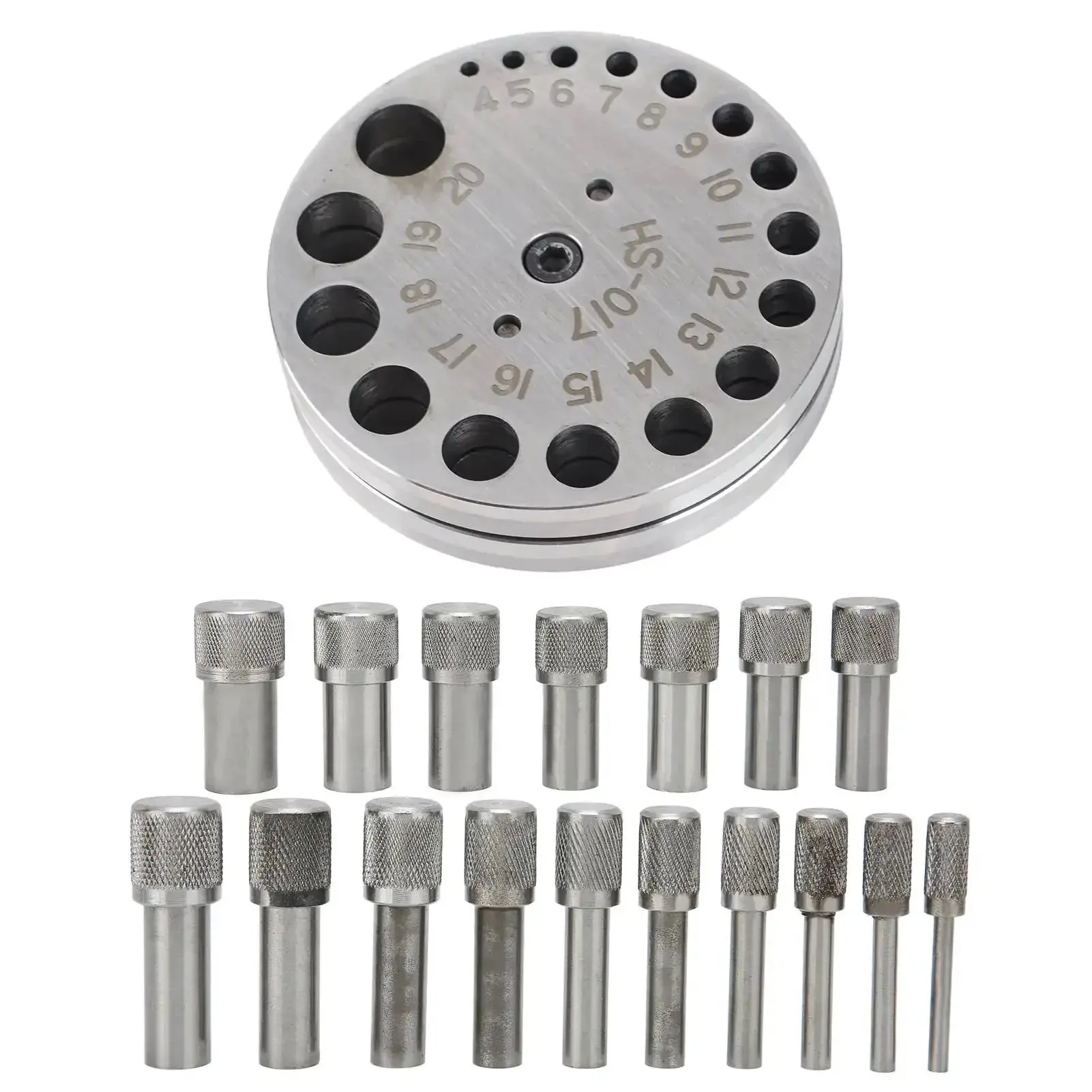 Pro Grade Steel Disc Cutter Set For Jewelry Making With Round Pendant Punch Tool And Six Dies, Flat Bottom For Accurate Punching, Precision Centering, Metal Forming, And Smooth Pendant Crafting - Image 8