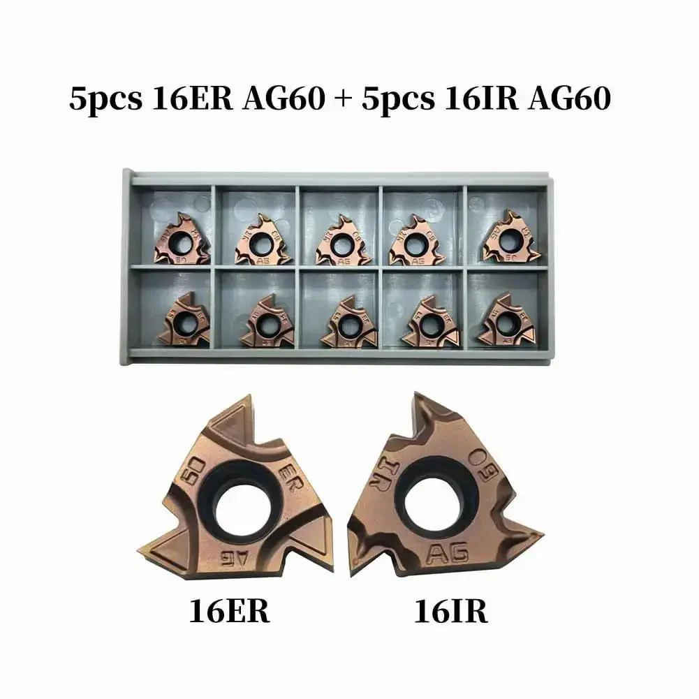 Pro Grade Threading Tool Bit Set With External And Internal Threading Boring Bars And Turning Tool Holders Includes 2 Boring Bars And 16ER IR AG60 Carbide Inserts For Stainless Steel Machining - Image 7