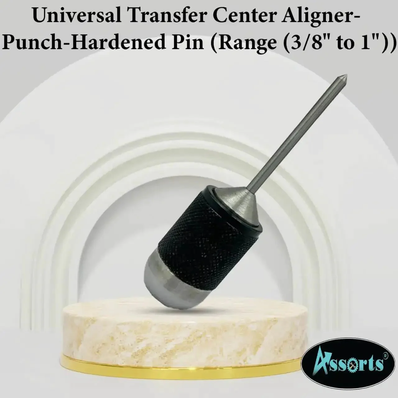 Pro Grade Transfer Center Aligner Punch With Hardened Pin Three Eighths To One Inch Range CNC Made Auto Adjust Center Hole Transfer Knurled Grip Durable Punch Tool For Precise Metalworking - Image 5