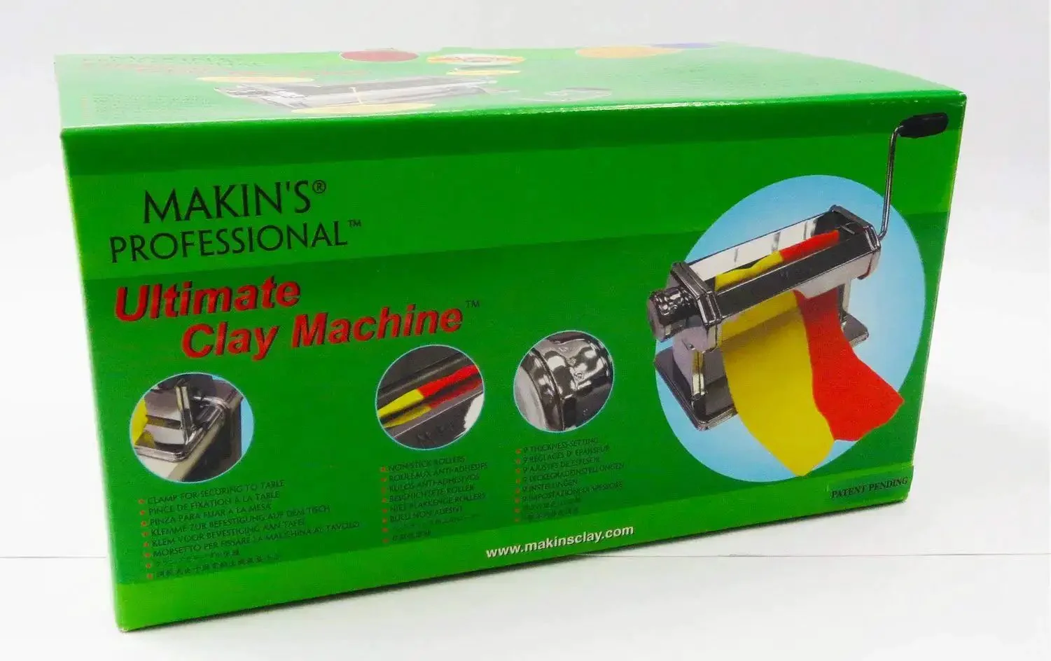 Pro Grade Ultimate Clay Machine For Polymer Clay Crafters, Stainless Steel, Wide Clay Path, 9 Thickness Settings, Easy Blend And Mix Colors, Includes Table Clamp, Rollers, And Handle For Smooth, Even Textures - Image 2