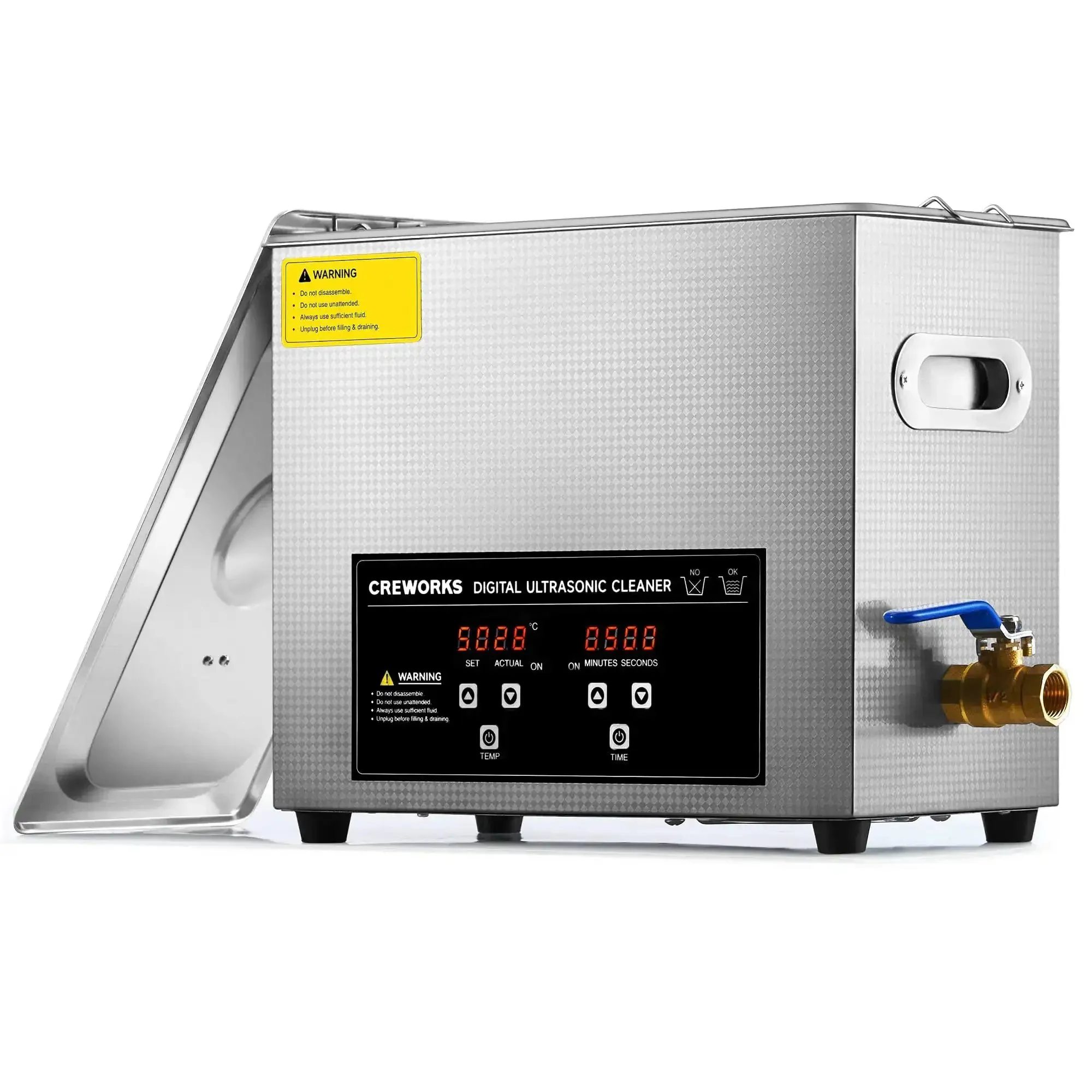 Pro Grade Ultrasonic Cleaner With Heater And Timer, 6L 1.6 Gallon Digital Sonic Cleaning Machine, 180W Stainless Steel Jewelry Glasses Watch Denture Parts Cleaner For Professionals