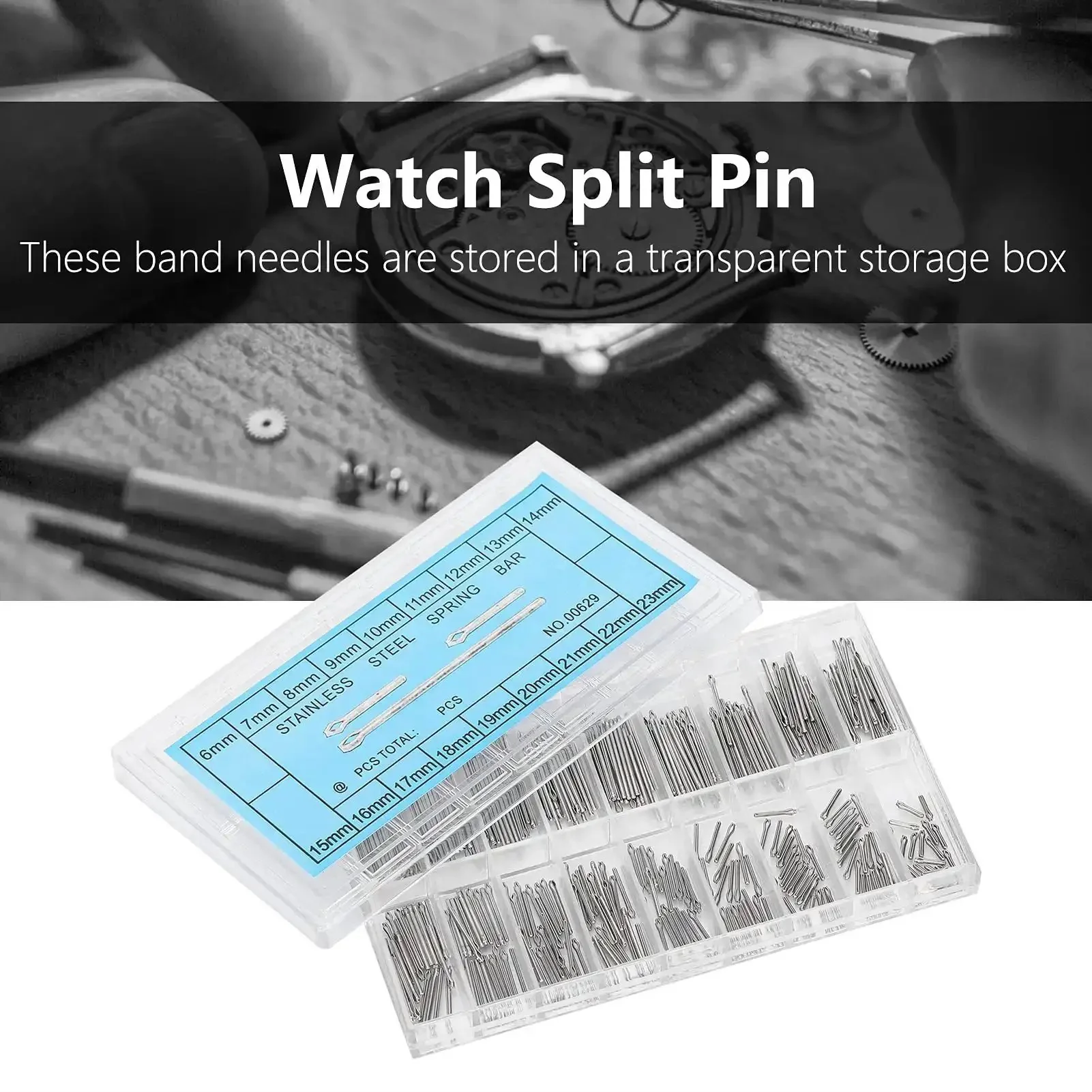 Pro Grade Watch Pin And Spring Bar Repair Kit For All Watches 6 To 23 Mm With 360 Stainless Steel Split Pins Includes 18 Sizes Watchband Link Cotter Pins Ideal For DIY Repairs By Watchmakers And Repair Shops - Image 9