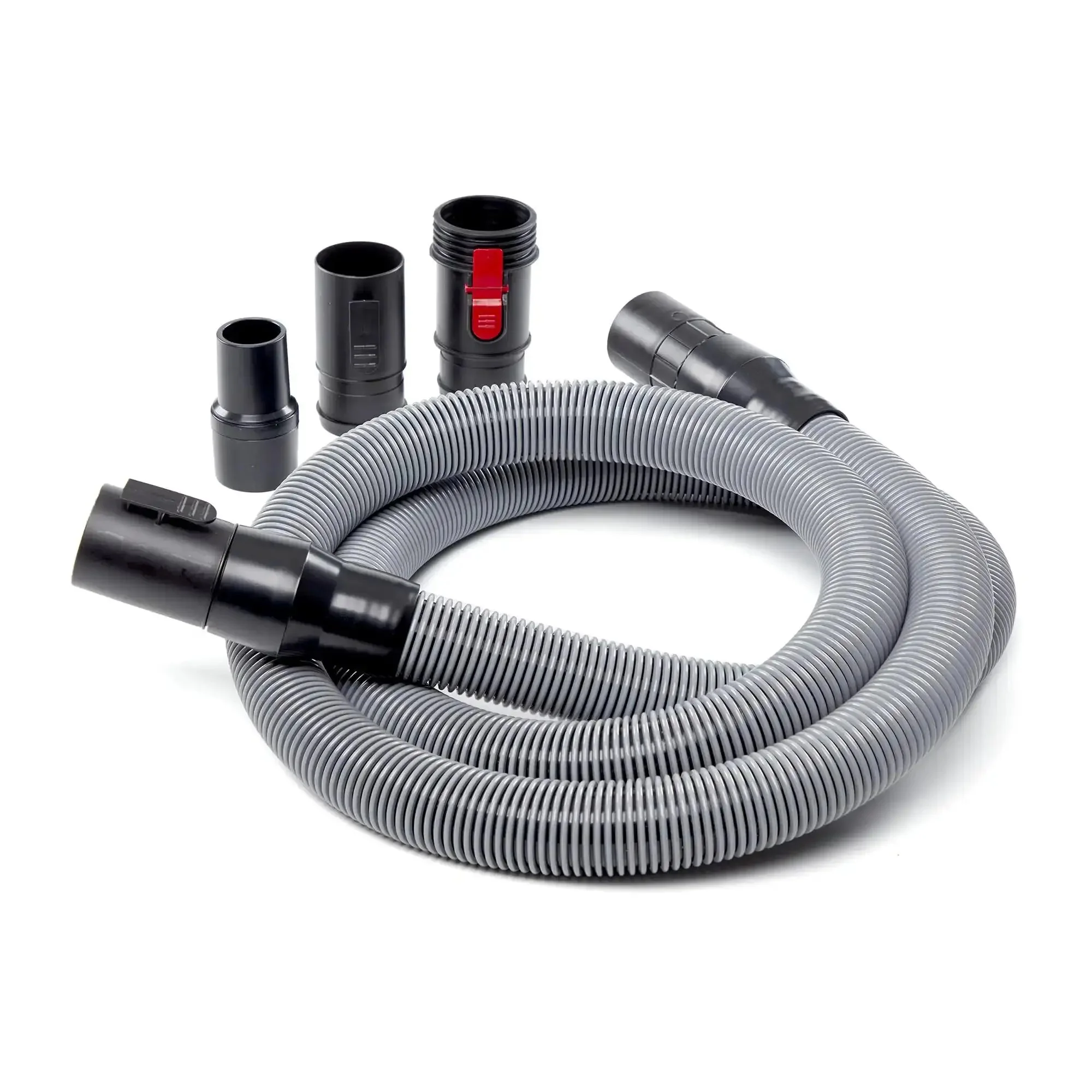 Pro Grade Wet Dry Vacuum Hose Attachment Kit 1.875 Inch Diameter Locking Hose Industrial Grade Shop Vacuum Accessory Fits Most Vacuums Go To Tough Mess Cleanup Jobsite Ready 10 Foot Length