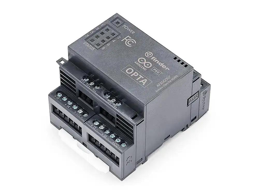 Pro Opta EXT Analog Expansion Module For Micro PLC With 6 Programmable Inputs 2 Outputs 4 PWM Channels Plug And Play IoT Ready Cloud And PLC IDE Compatible For Industrial Grade Automation Projects And Real Time Monitoring