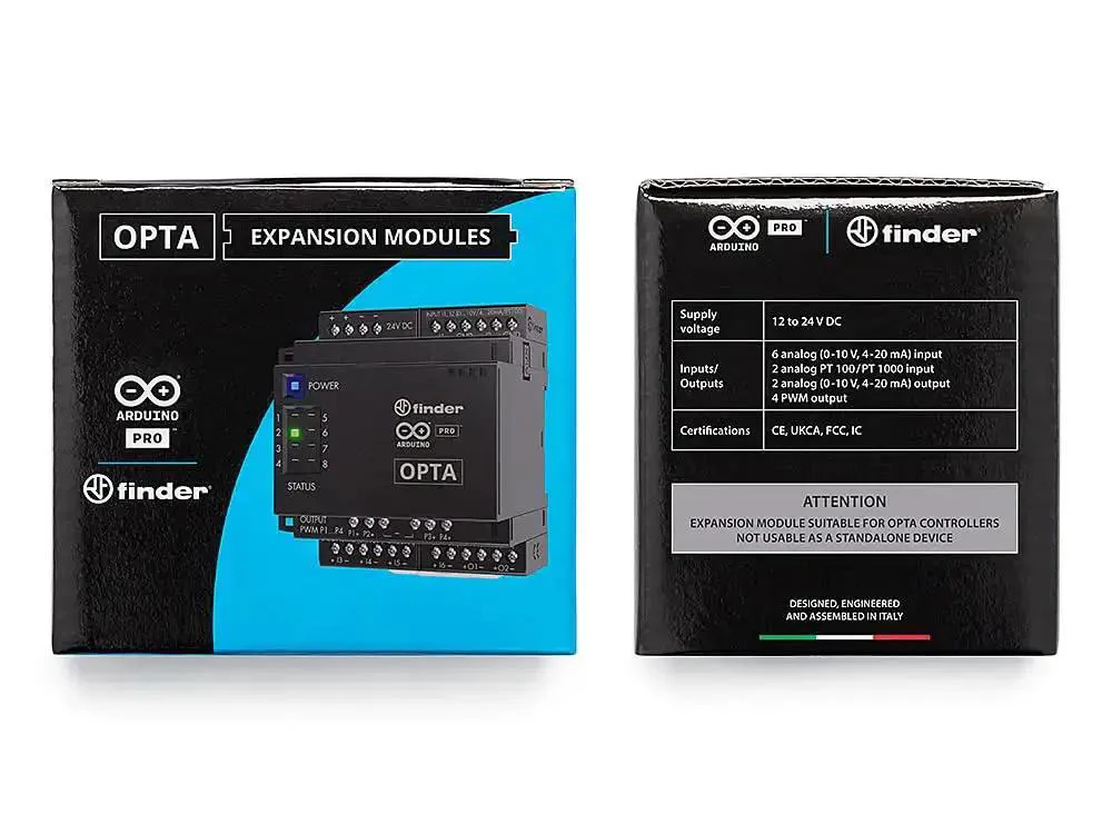 Pro Opta EXT Analog Expansion Module For Micro PLC With 6 Programmable Inputs 2 Outputs 4 PWM Channels Plug And Play IoT Ready Cloud And PLC IDE Compatible For Industrial Grade Automation Projects And Real Time Monitoring - Image 4