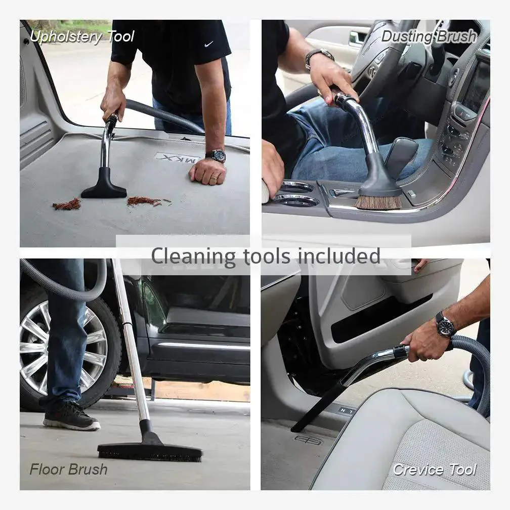 Pro Wall Mount Garage And Car Vacuum With 50 Ft Hose And Tools, Heavy Duty Galvannealed Steel, 7 Gallon Dirt Capacity, 75 Percent Longer Motor Life, Sealed HEPA Style Bag, Includes Hang, Caddy, Wands, And Floor Upholstery Tools - Image 4