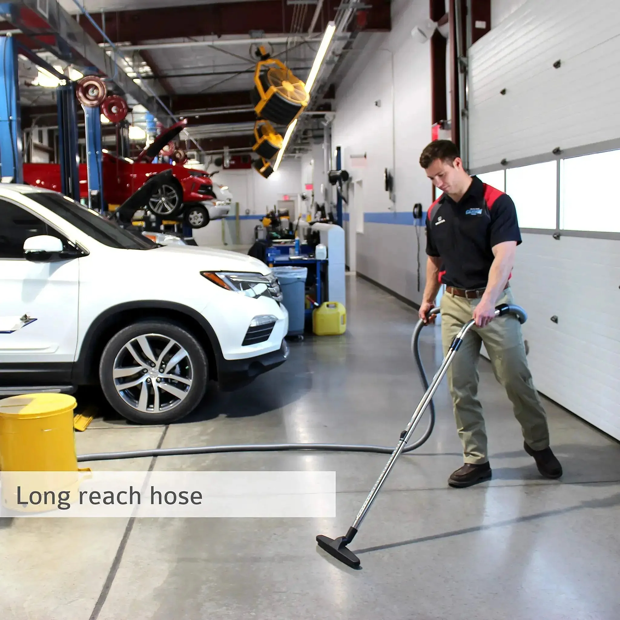 Pro Wall Mount Garage And Car Vacuum With 50 Ft Hose And Tools, Heavy Duty Galvannealed Steel, 7 Gallon Dirt Capacity, 75 Percent Longer Motor Life, Sealed HEPA Style Bag, Includes Hang, Caddy, Wands, And Floor Upholstery Tools - Image 6