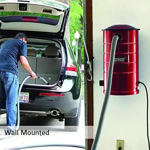 Pro Wall Mount Garage And Car Vacuum With 50 Ft Hose And Tools, Heavy Duty Galvannealed Steel, 7 Gallon Dirt Capacity, 75 Percent Longer Motor Life, Sealed HEPA Style Bag, Includes Hang, Caddy, Wands, And Floor Upholstery Tools - Image 8