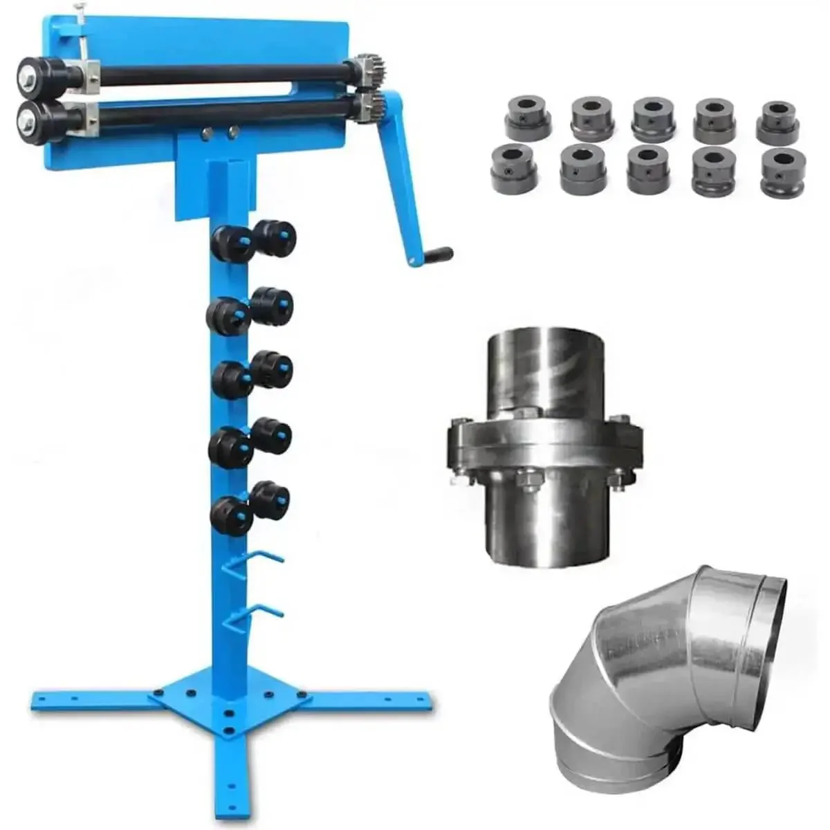 Professional Manual Bead Roller With Six Dies Set For 1.2mm Sheet Metal, Hand Crank Beading Tool, Heavy Duty Metal Bead Roller Machine For Auto Bodywork, Fabrication And DIY Projects