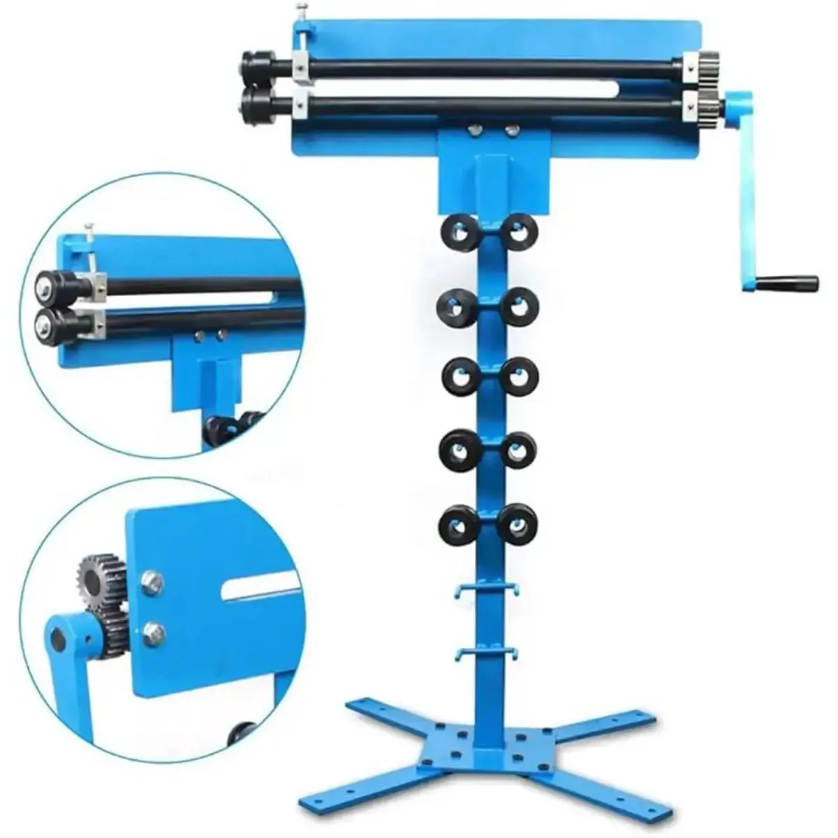 Professional Manual Bead Roller With Six Dies Set For 1.2mm Sheet Metal, Hand Crank Beading Tool, Heavy Duty Metal Bead Roller Machine For Auto Bodywork, Fabrication And DIY Projects - Image 6