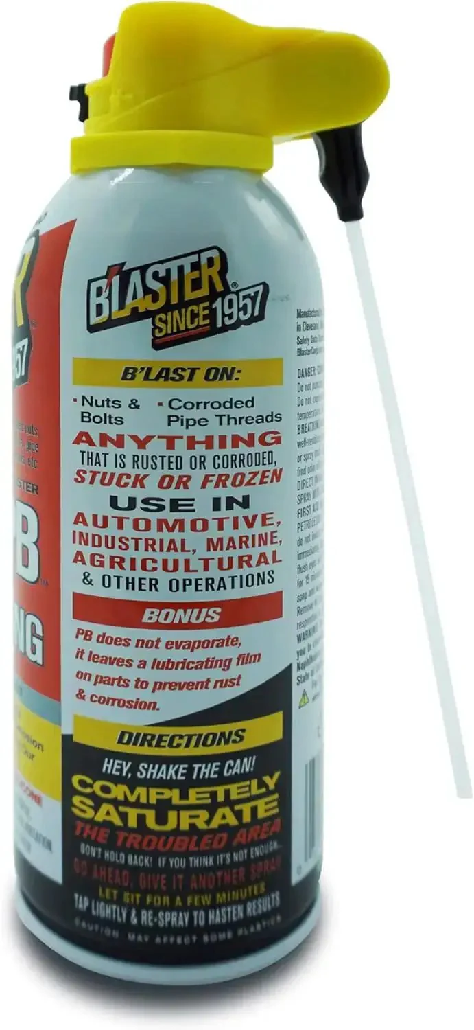 ProStraw Dual Spray Rust Penetrant And Lubricant For Automotive Industrial Marine And Plumbing Gear That Breaks Free Rusted Or Frozen Parts With Adjustable Flow 11 Oz Pack Of 12 - Image 3