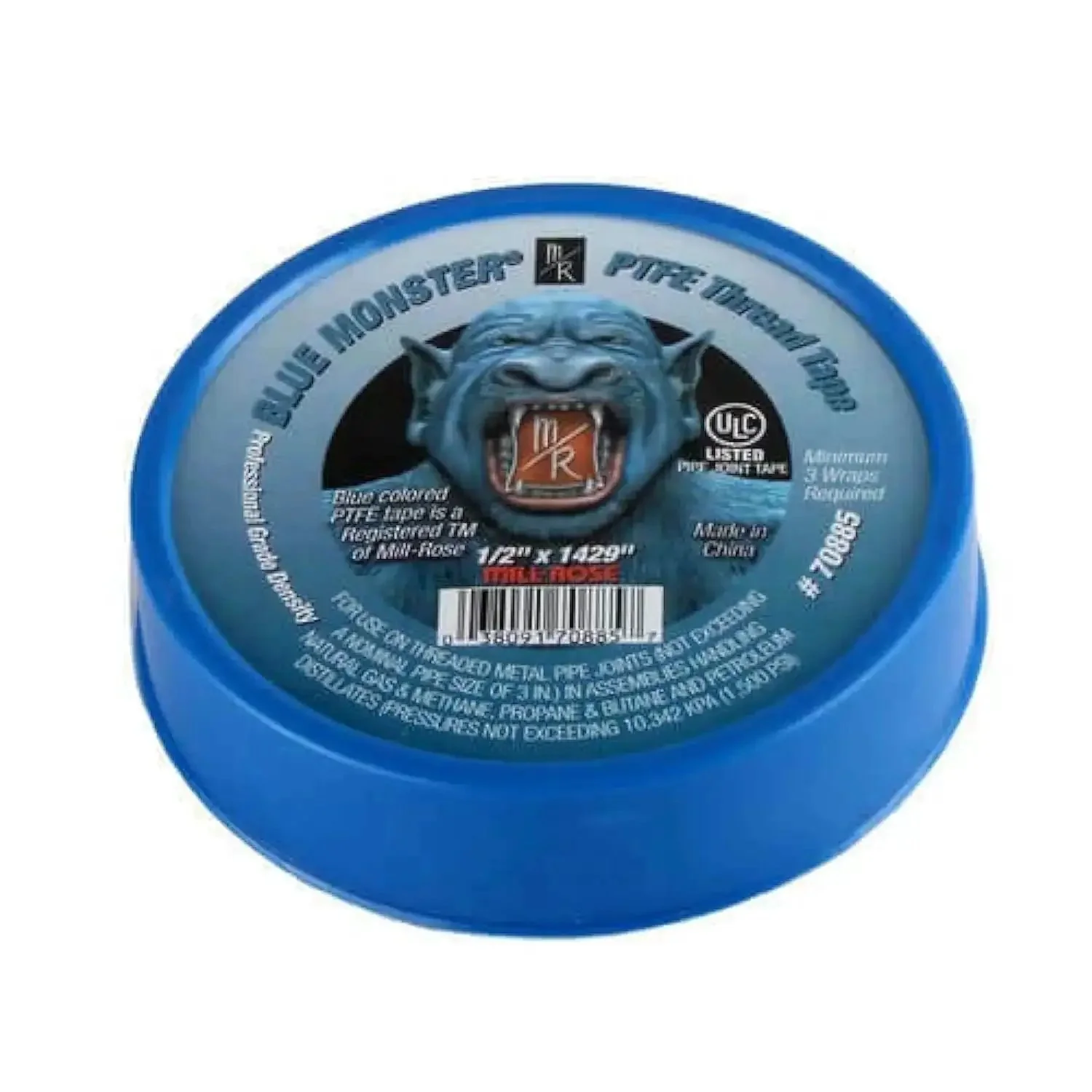 PTFE Thread Seal Tape Extra Long Roll 1429 Inches Long By Half Inch Wide Blue For Leak Proof Seals And Fewer Wraps Thick Dense Construction Ideal For DIY And Pros In Water Gas And Pipe Fittings