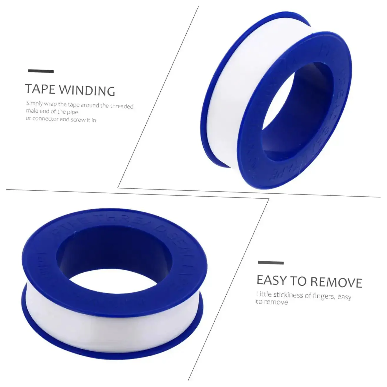 PTFE Thread Seal Tape For Plumbing High Temp Durable Leak Sealant For Pipes Easy To Use At Home Or Industrial Jobs Ideal For Water Gas And Air Fittings 30 Count Pack For Quick Leak Fixes - Image 2