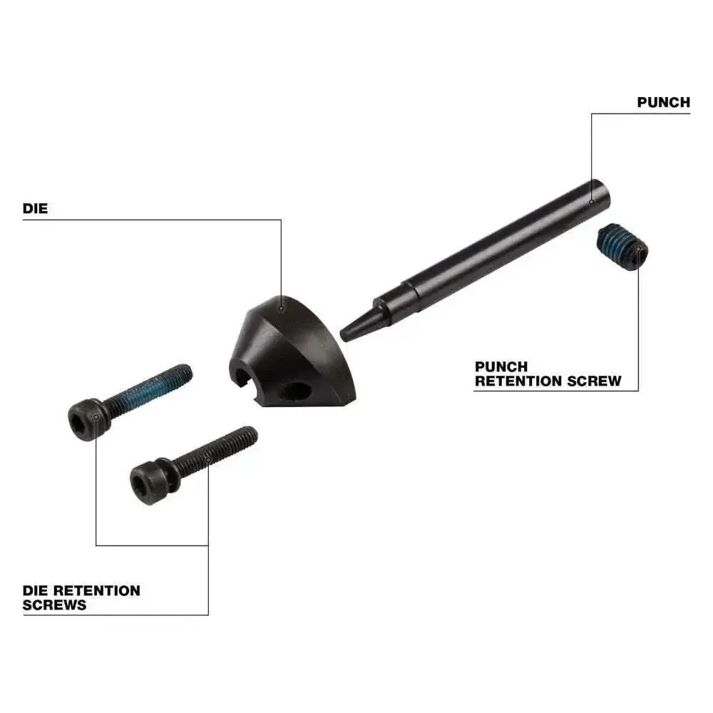 Punch And Die Set For M12 FUEL Nibbler Fits Milwaukee Tool 16 Gauge, Cuts Up To 18 Gauge Stainless Steel, Tool Free Accessory Change, 2476-20 Compatible, Heavy Duty Metalworking Attachment - Image 4