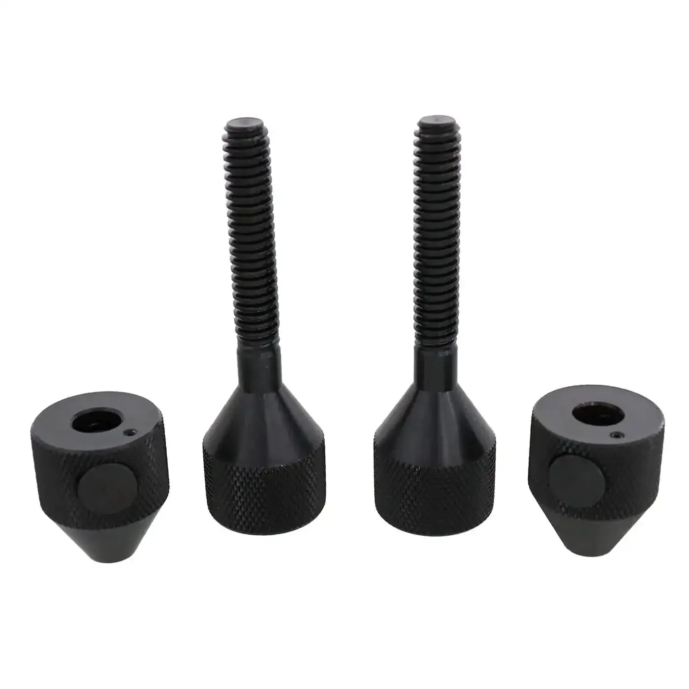 Push Button Carbon Steel Flange Line Up Pins Set Of Two For 5/8 To 1-7/8 Inch Holes With Rust Resistant Black Oxide Finish Grippy Knurled Handles For Tight Grip And Durable ACME Thread For Quick Precise Alignment In Fabrication And Piping - Image 2