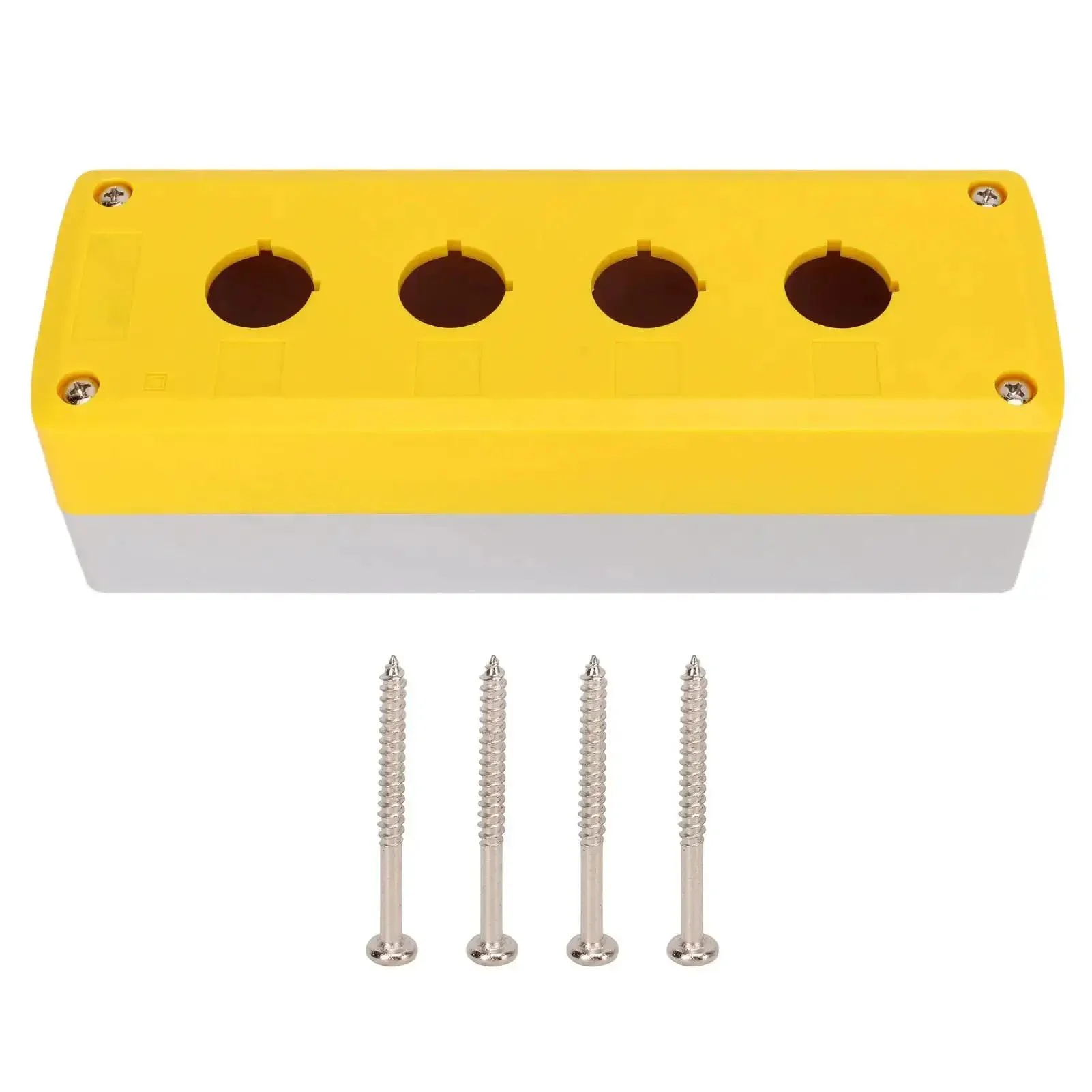 Push Button Control Station Box Four-Gang Industrial Grade ABS Plastic Enclosure Built Tough For Heavy Duty Machinery And Equipment Panels IP65 Dust And Water Resistant Rugged Weatherproof Control Panel Housing For Harsh Environments