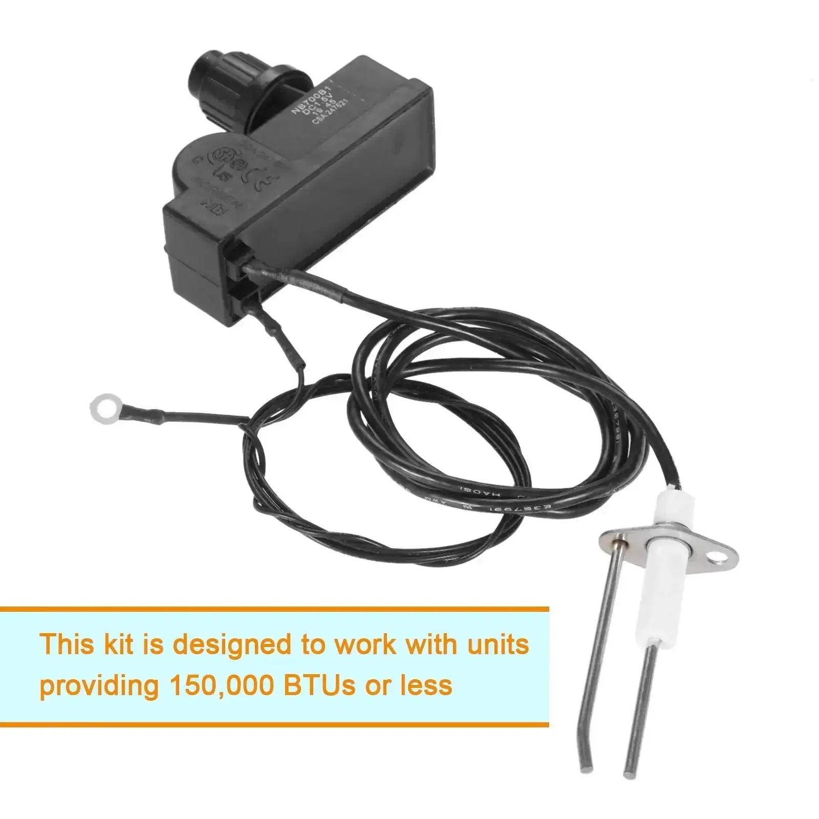 Push Button Fire Pit Ignition Kit With Two Outlets And Ground Wire For Gas Burner Systems Up To 150000 BTUs Propane Heater Grill Pizza Oven Or Outdoor Fire Pit - Image 6