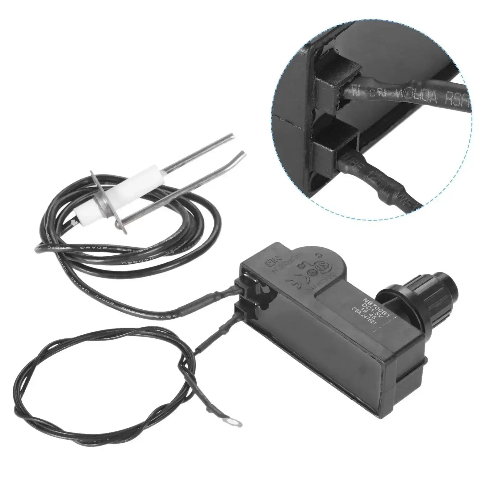 Push Button Fire Pit Ignition Kit With Two Outlets And Ground Wire For Gas Burner Systems Up To 150000 BTUs Propane Heater Grill Pizza Oven Or Outdoor Fire Pit - Image 7
