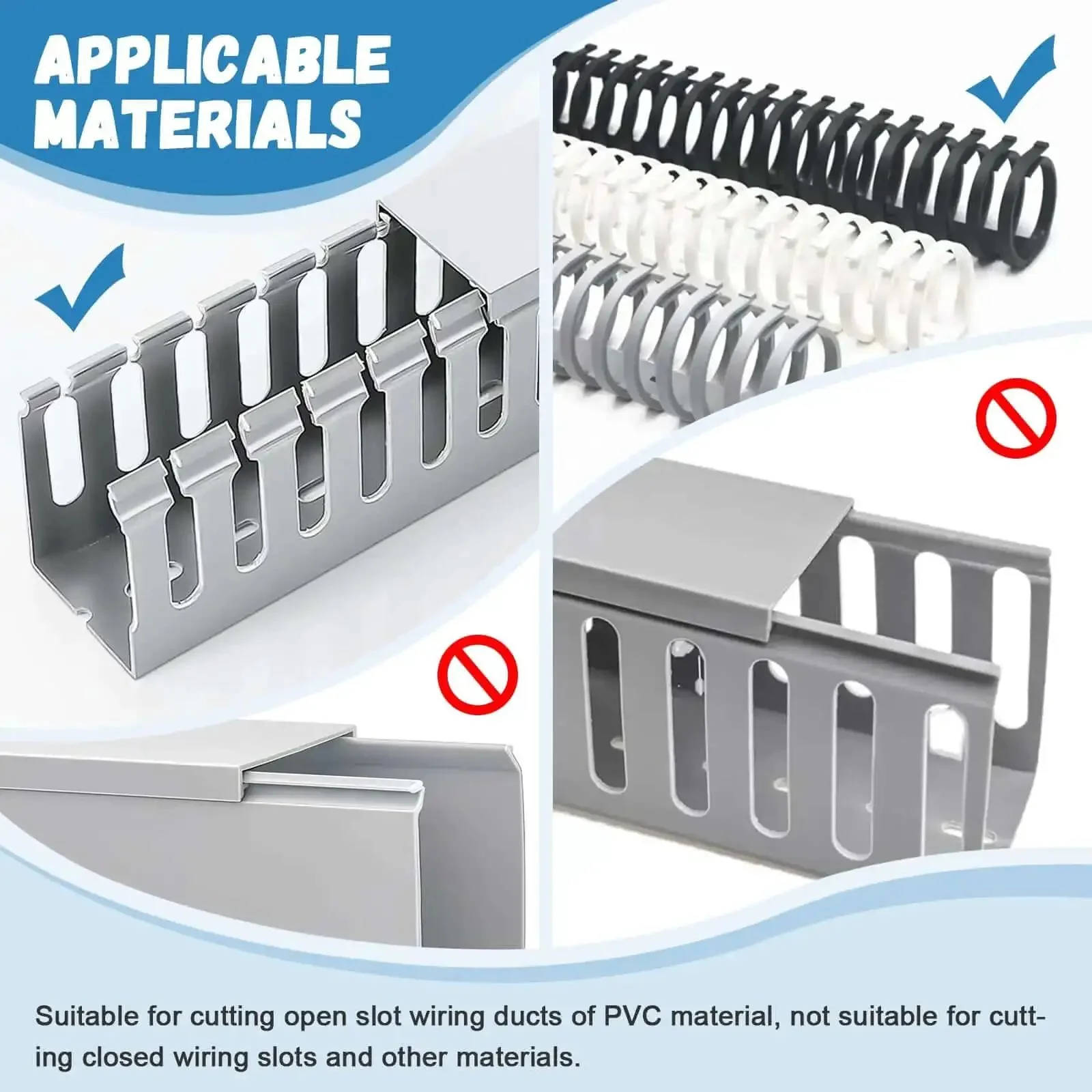 PVC Wire Duct Cutter Tool For Open Slot Duct And Cover Cutting, 45 Degree And 90 Degree Angles, Max 100 mm Wide Cut, Burr Free Neat Incisions, Labor Saving And Portable Trunking Cutter For PVC Trunking And Wiring - Image 3