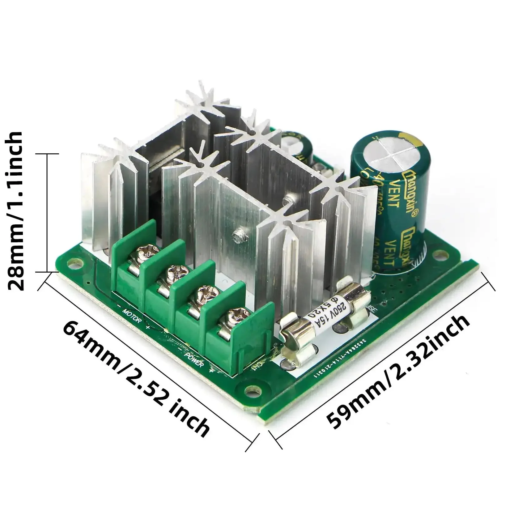 PWM DC Brushed Motor Speed Controller 6V-90V, 8A Continuous Current (15A Peak), 0-100 Speed Control With 16kHz PWM, 0-5V Analog PLC Control, Reverse Polarity Protection, Perfect For DIY Robotics And Industrial Automation - Image 7