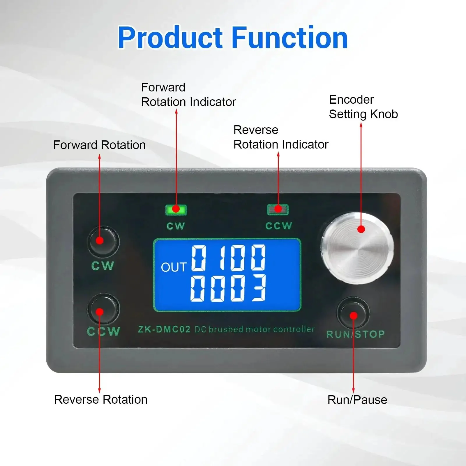 PWM DC Motor Speed Controller 12V To 30V 10A Variable Speed Regulator With Forward And Reverse Motor Control Module Delay Timer Limit Switch Input 23 Modes Memory Function For DIY Projects And RC Toys - Image 7
