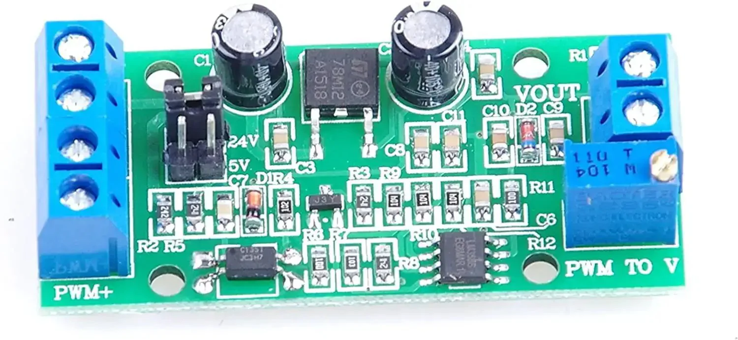 PWM To Voltage Converter Module For PLCs And Microcontrollers, Converts 0 To 100 Percent PWM Into 0-10V Or 0-5V Analog Output From 3.3V, 5V, Or 24V Signals, Easy Plug In Industrial Control Panel Interface For Smooth Automation - Image 5