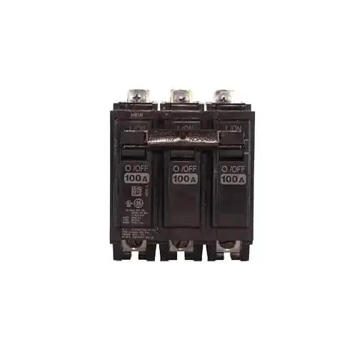Q Line THQB320100 3 Pole Miniature Circuit Breaker 100A 120 240 VAC With Thermal Magnetic Trip And 10 kA Interrupt Bolt On Installation For Residential And Commercial Grade Power Protection - Image 3