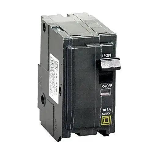 QO260 Plug-In Mount Two-Pole Mini Circuit Breaker, 60 Amp, 120/240V AC, Visi-Trip Indicator, 10 kA Interrupt, Ideal for Load Centers, Panels, and DIY Electrical Upgrades