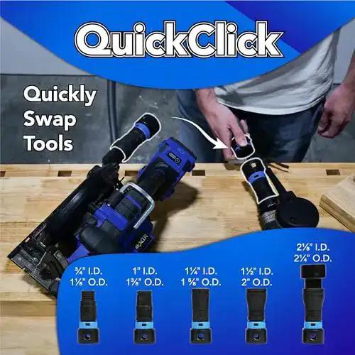 Quick Click 16 Foot Commercial Vacuum Hose With Expanded Multi Brand Power Tool Adapter Set For Dust Collection For Home And Shop Vacuums One And A Quarter Inch Diameter Flexible Durable Wide Compatibility Across Major Brands - Image 11