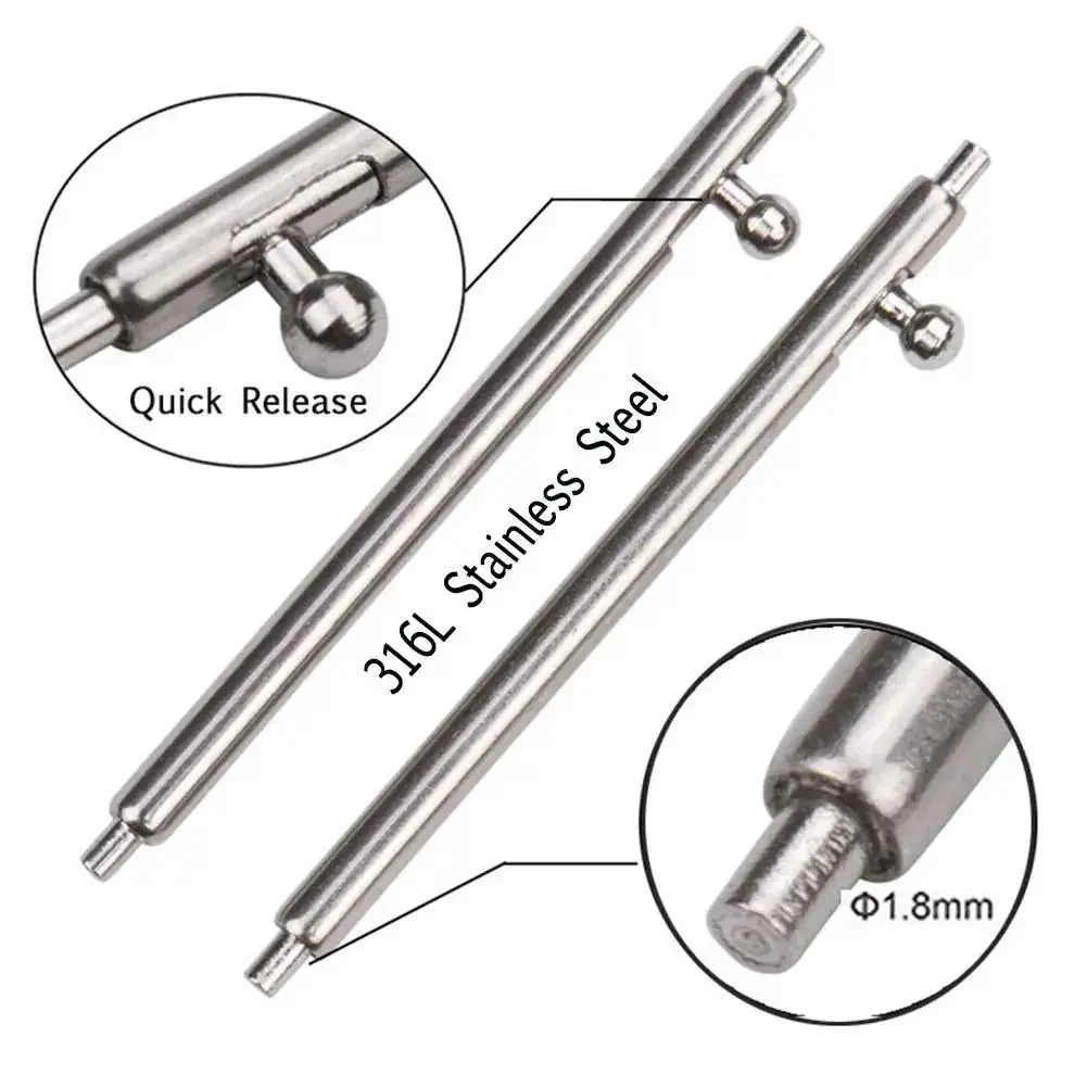 Quick Release Watch Spring Bar Pins 20 Piece Set 12Mm 14Mm 16Mm 18Mm 20Mm 22Mm 24Mm Stainless Steel With Watch Strap Repair Tool For Easy Strap Changes And Secure Fit - Image 9