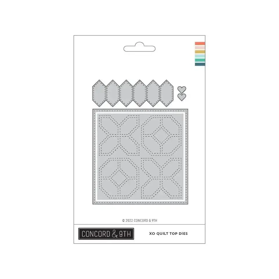 Quilt Top Die Set For Scrapbooking And Card Making, DIY Embossing Dies That Cut Through Cardstock, Paper, Vellum, And Foil, Includes Stencils, Punches, Frames, Moulds, Templates For Easy Craft Projects - Image 6